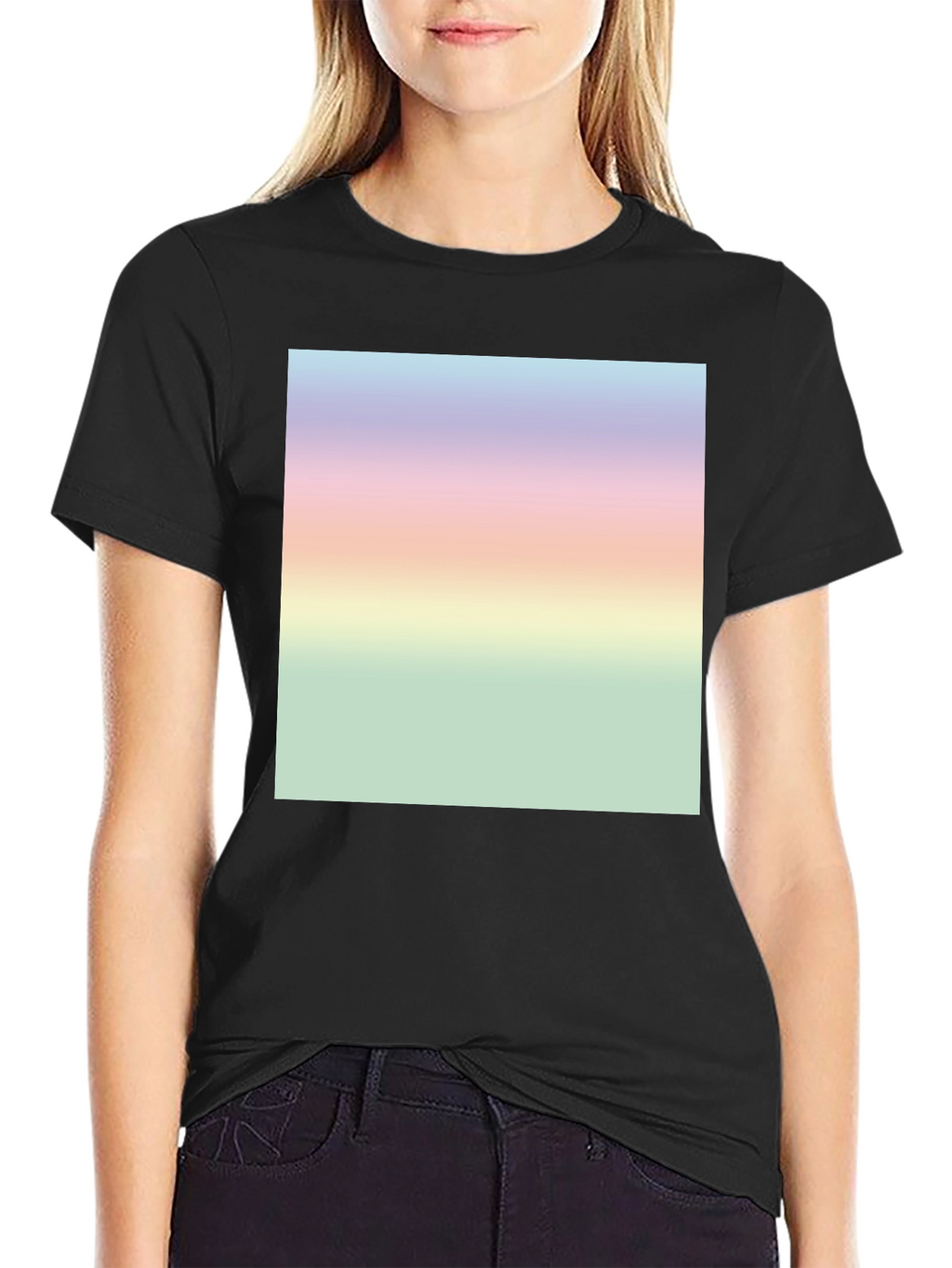 Pastel Gradient T-Shirt - Stylish & Unique Design