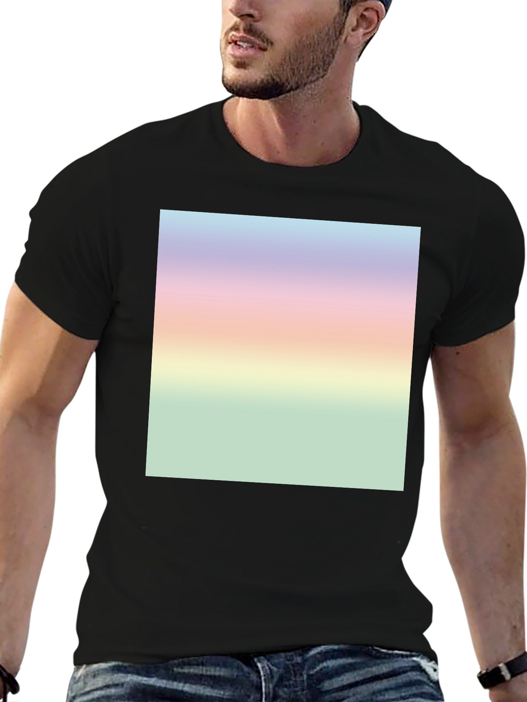 Pastel Gradient T-Shirt - Stylish & Unique Design