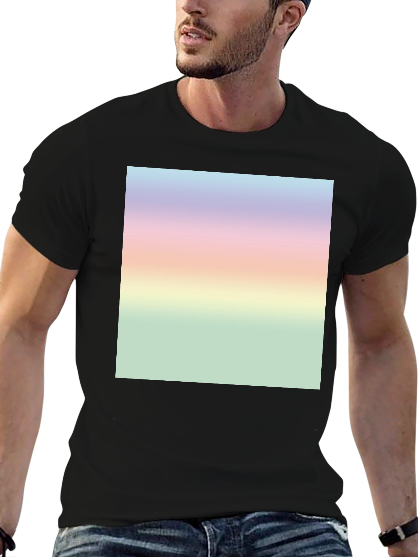 Pastel Gradient T-Shirt - Stylish & Unique Design
