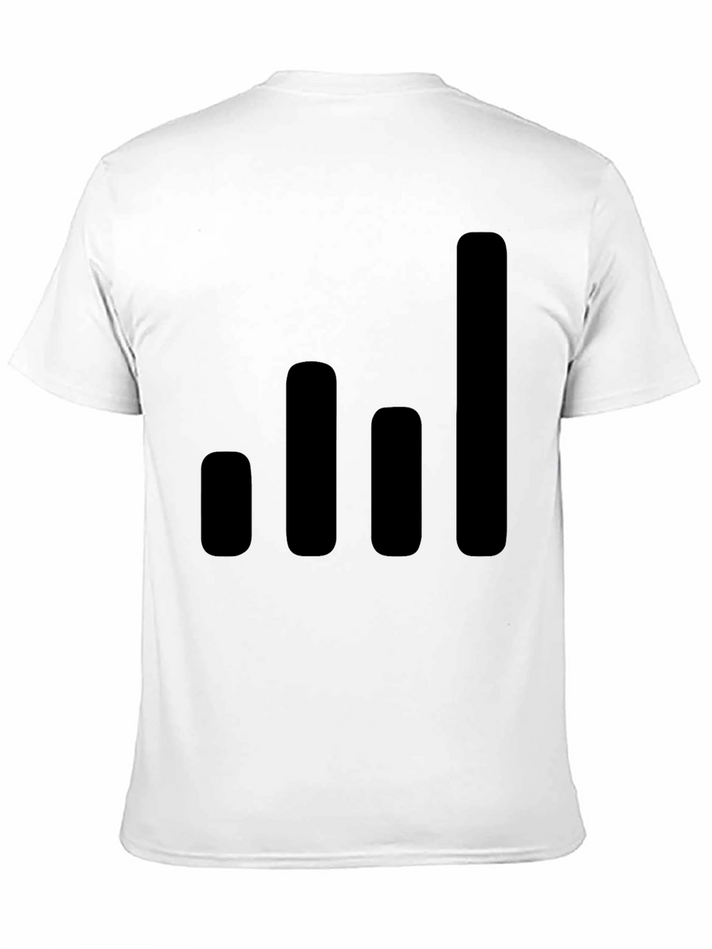 Modern Black T-Shirt with Graphic Bars Design