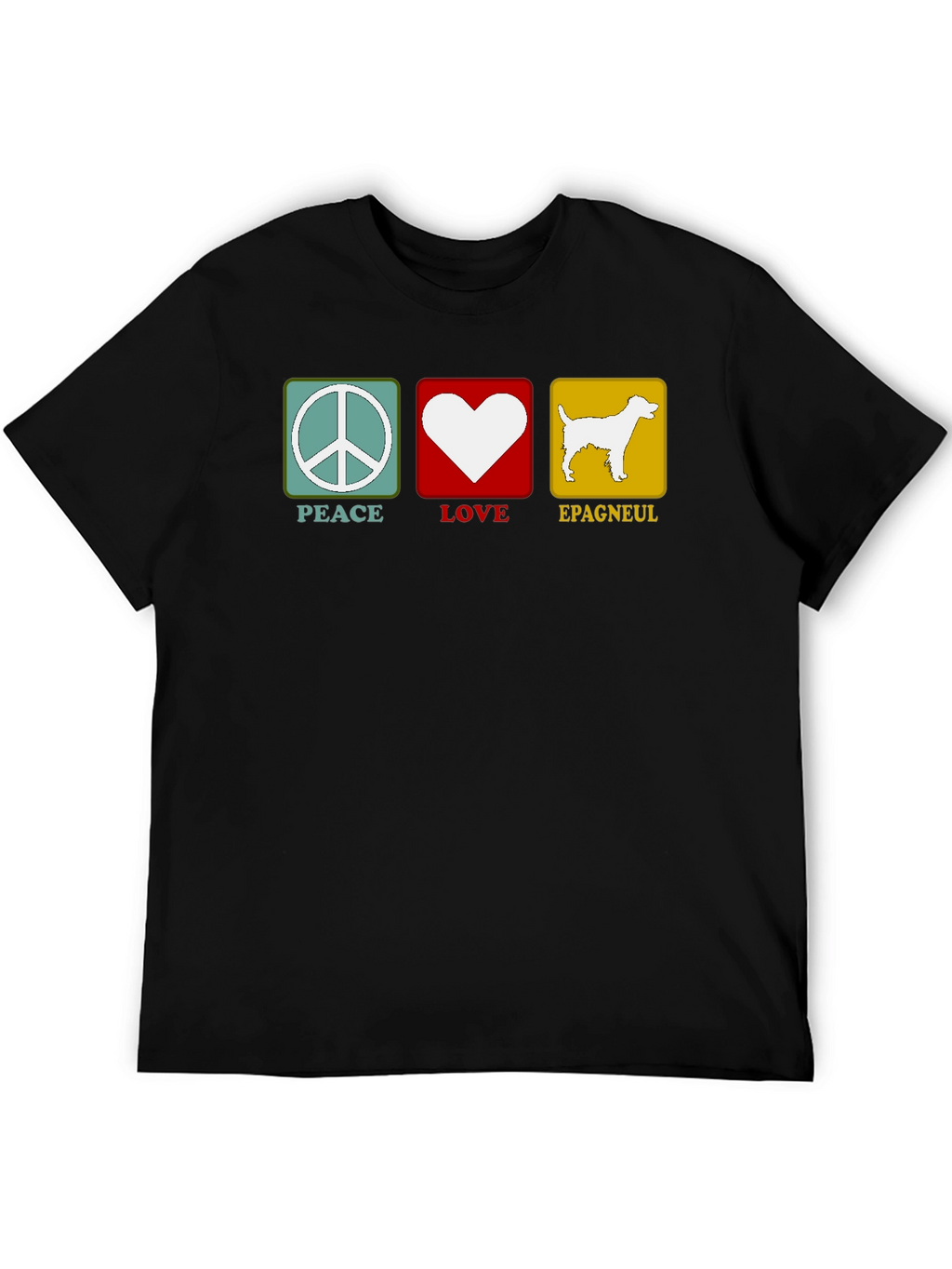 Peace Love Epagneul Dog T-Shirt