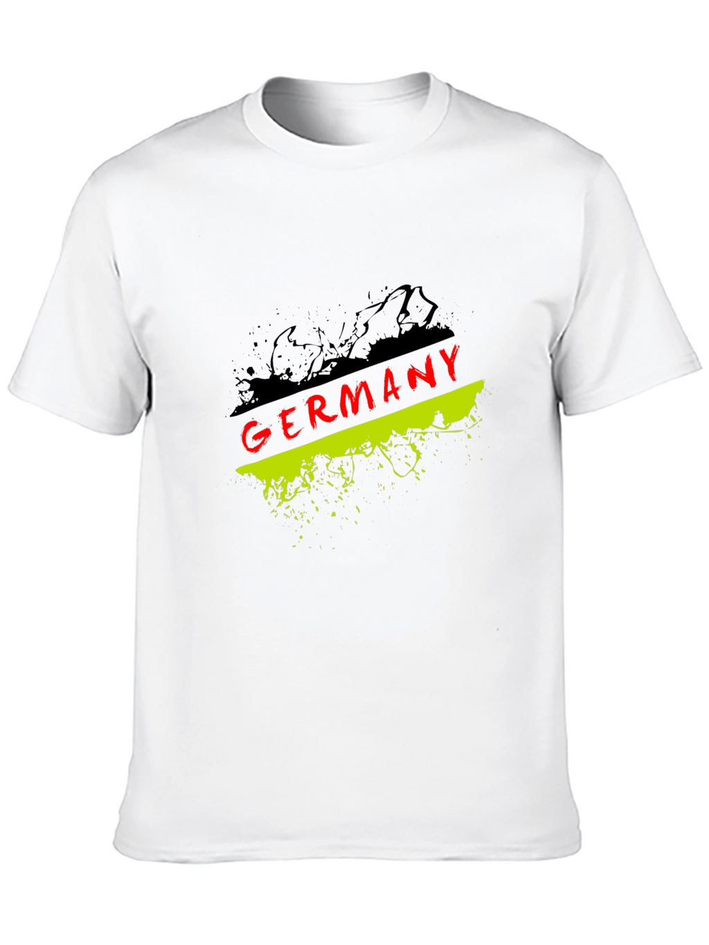 Germany Flag Graphic T-Shirt - Black Crew Neck Tee