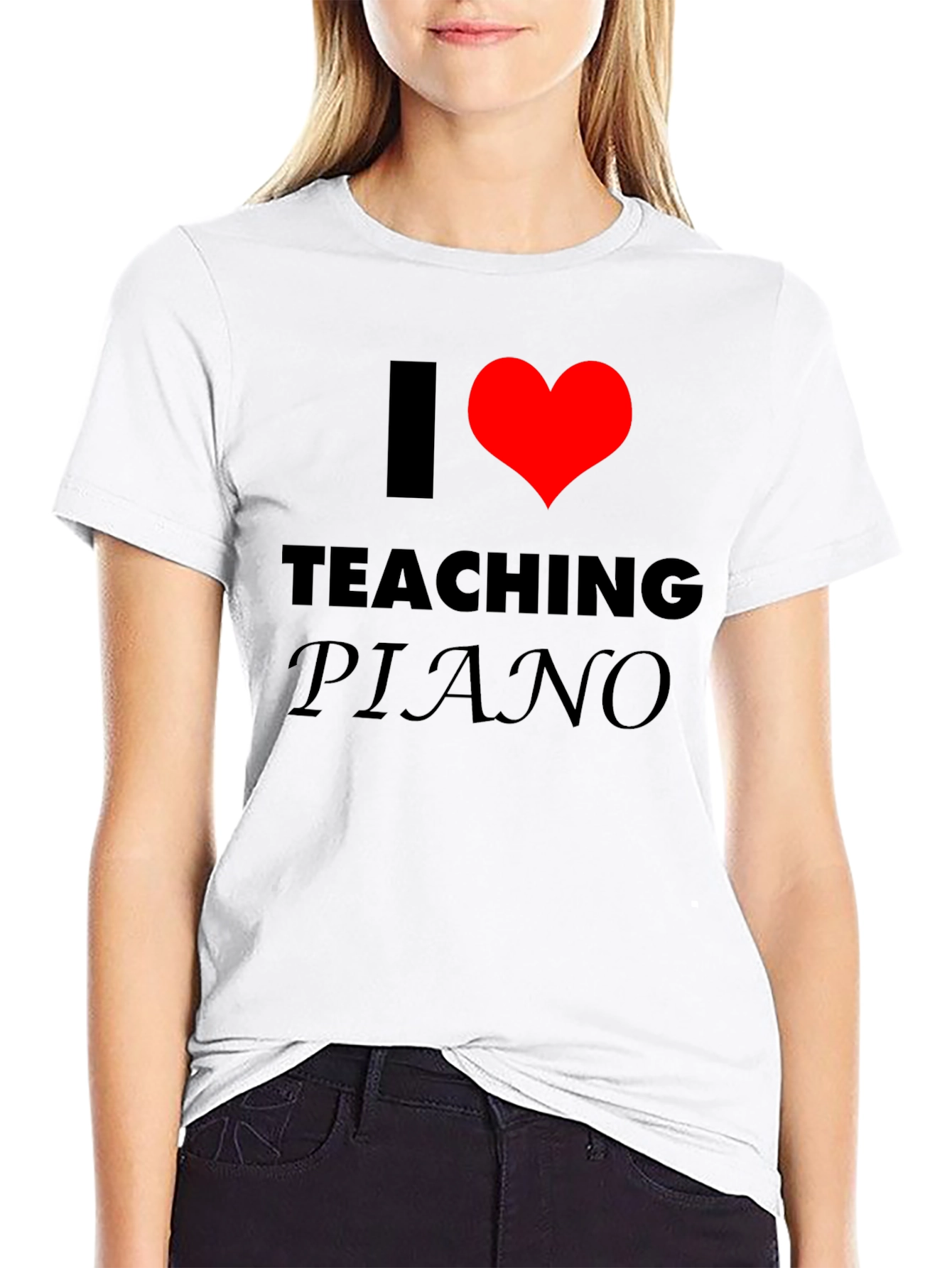 I Love Teaching Piano T-Shirt - Music Teacher Gift
