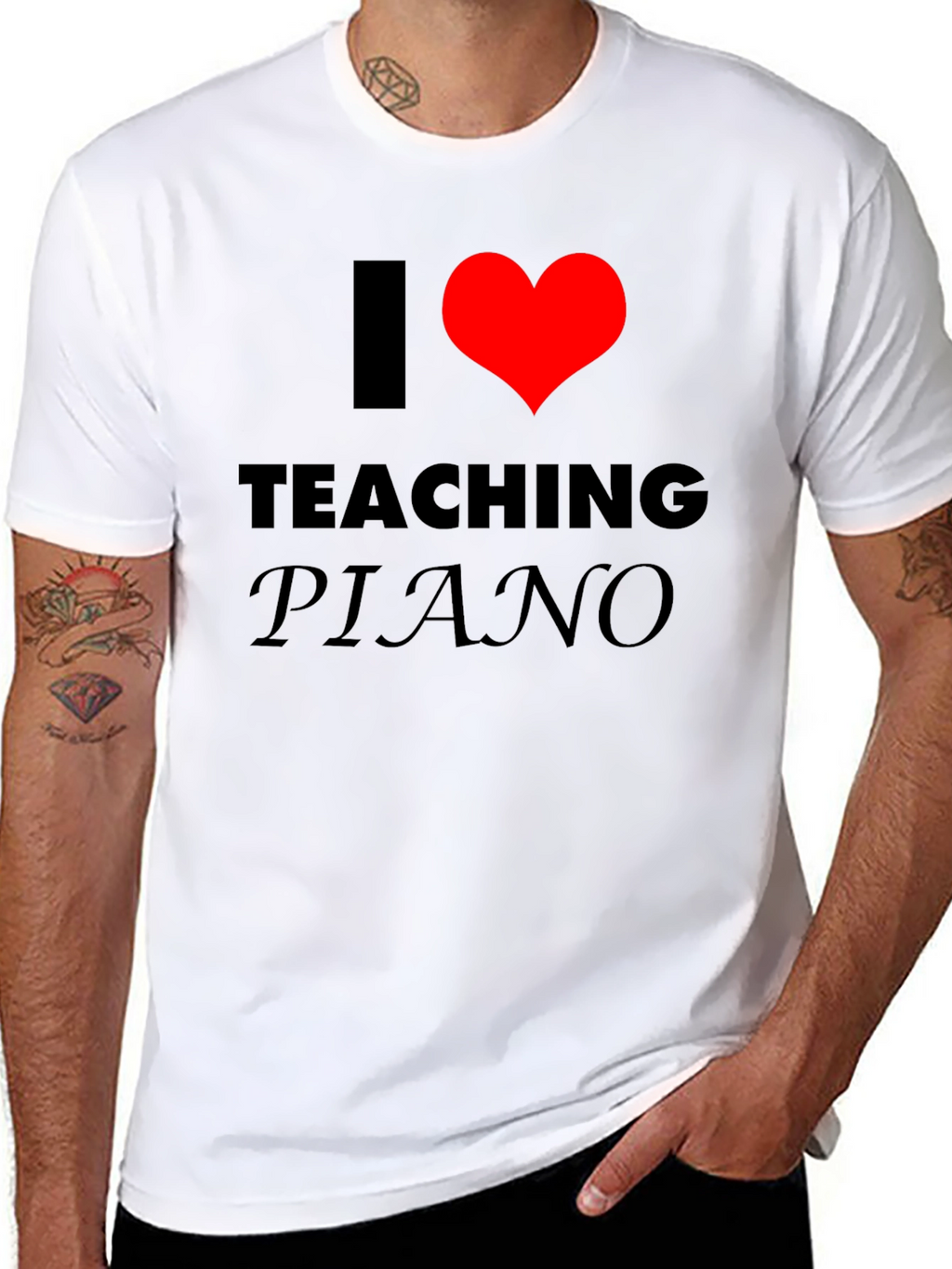 I Love Teaching Piano T-Shirt - Music Teacher Gift