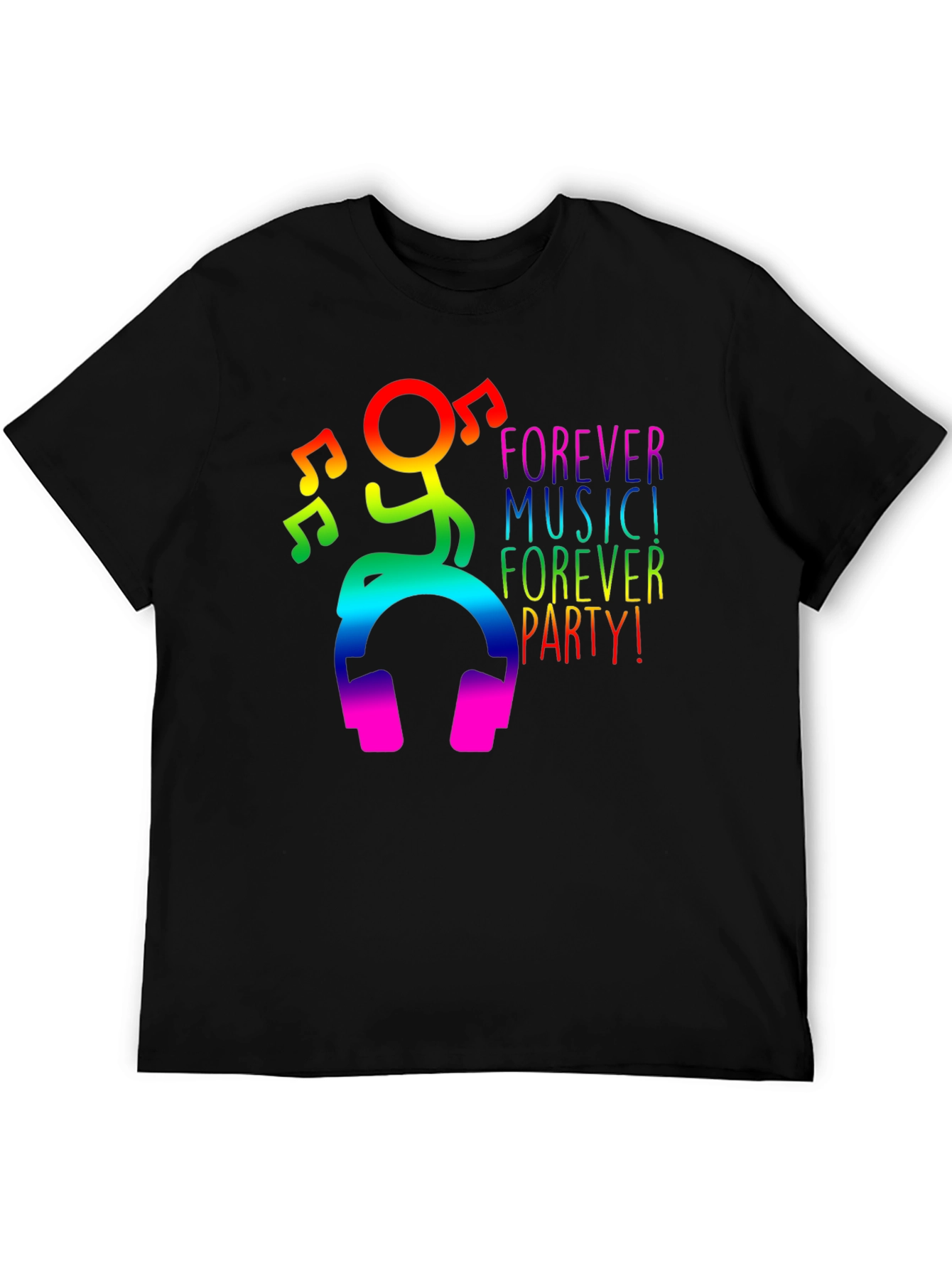 Rainbow Music Party Graphic T-Shirt