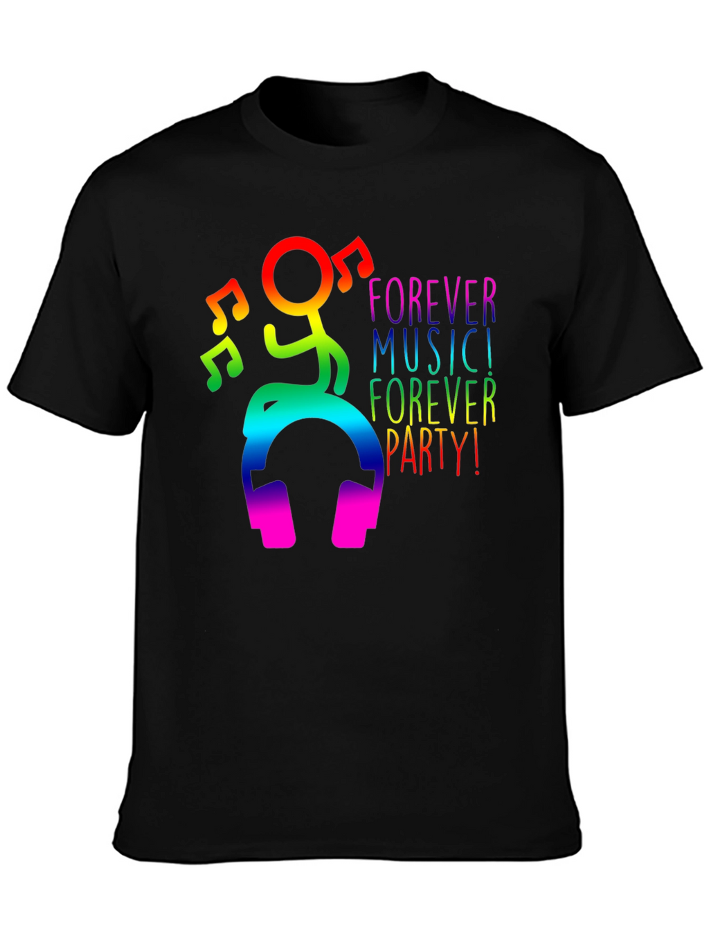 Rainbow Music Party Graphic T-Shirt