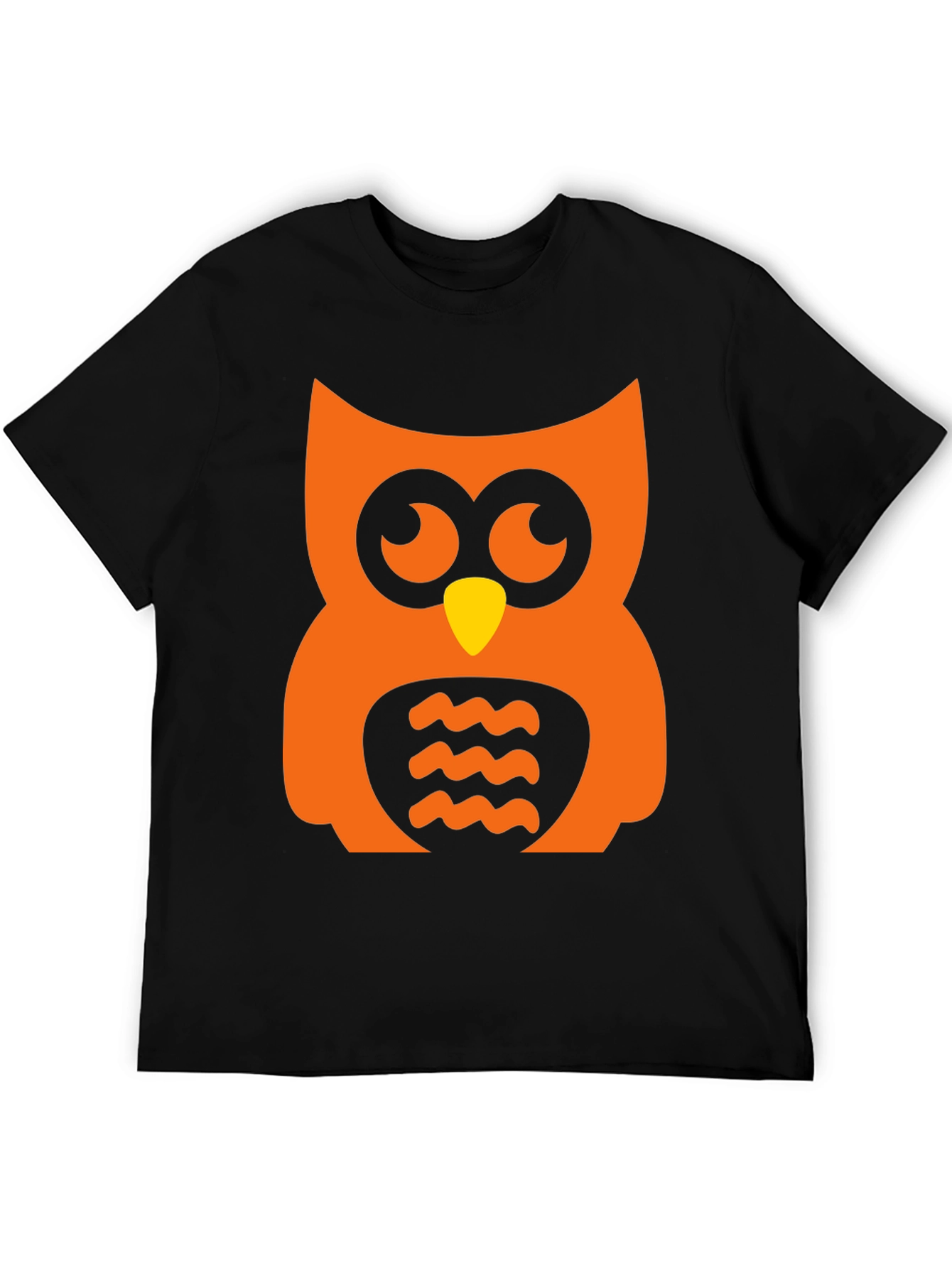 Orange Owl Graphic Tee - Halloween Style