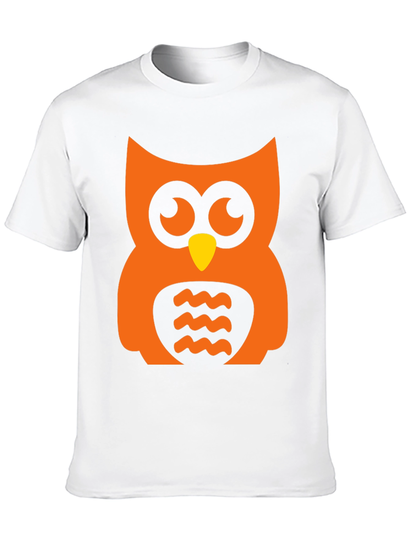 Orange Owl Graphic Tee - Halloween Style
