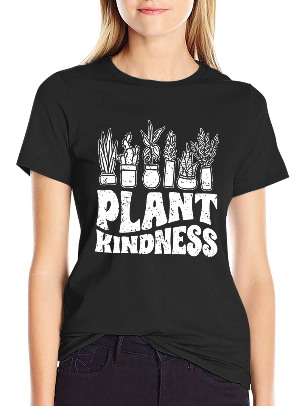 Plant Kindness T-Shirt - Black Graphic Tee