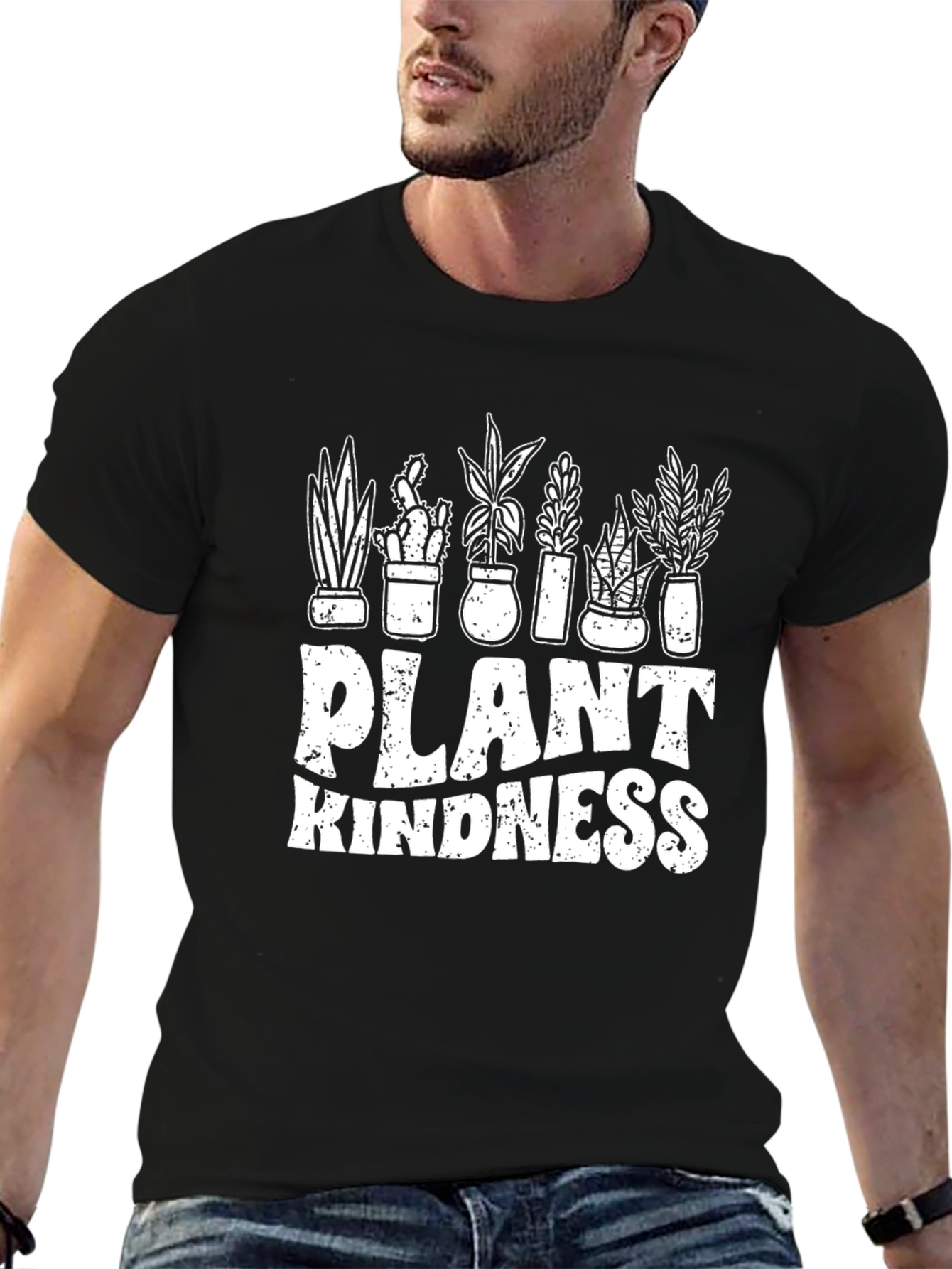 Plant Kindness T-Shirt - Black Graphic Tee
