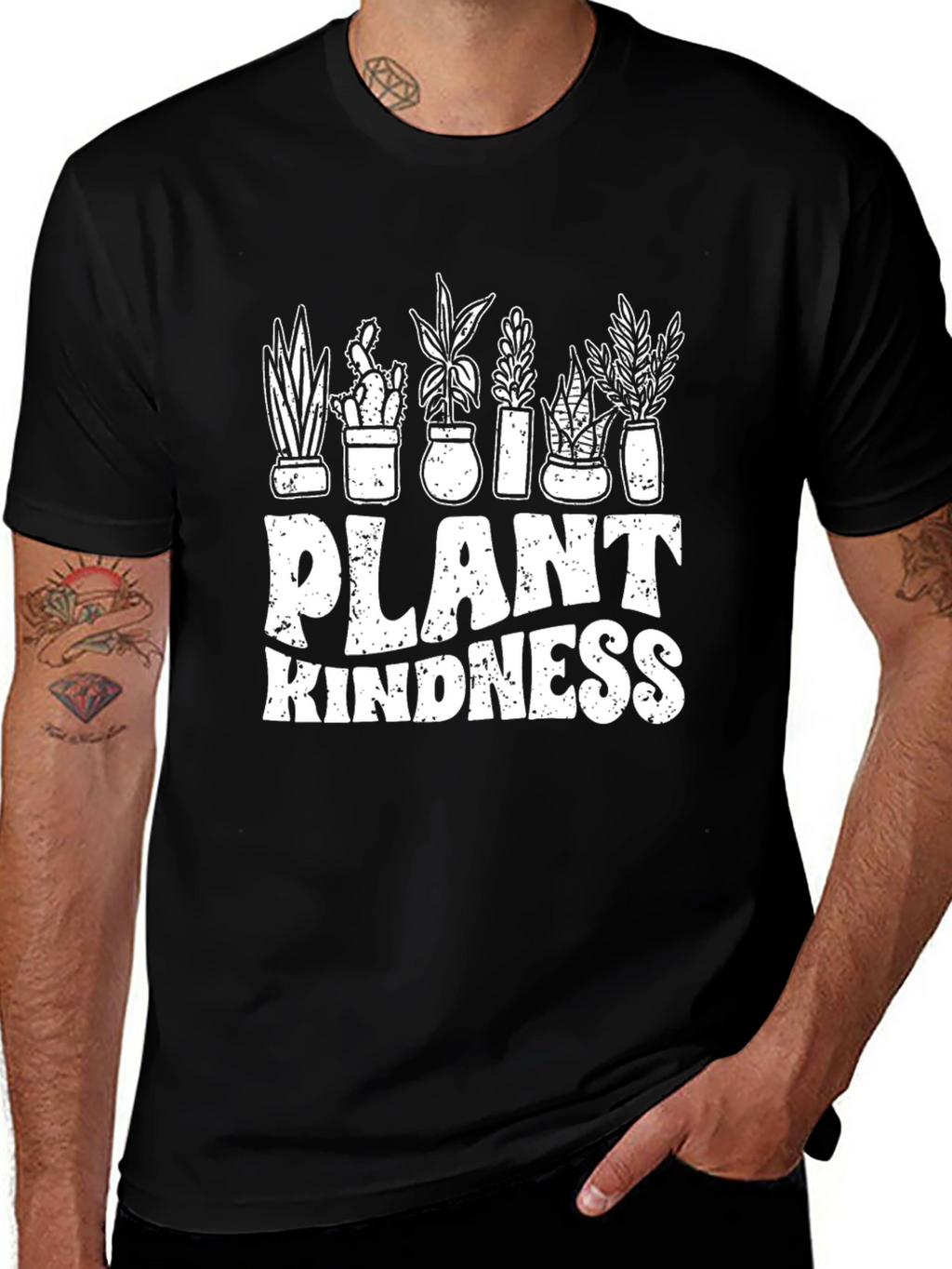 Plant Kindness T-Shirt - Black Graphic Tee