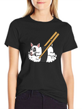 Sushi Dog Graphic Tee -  Unique Design