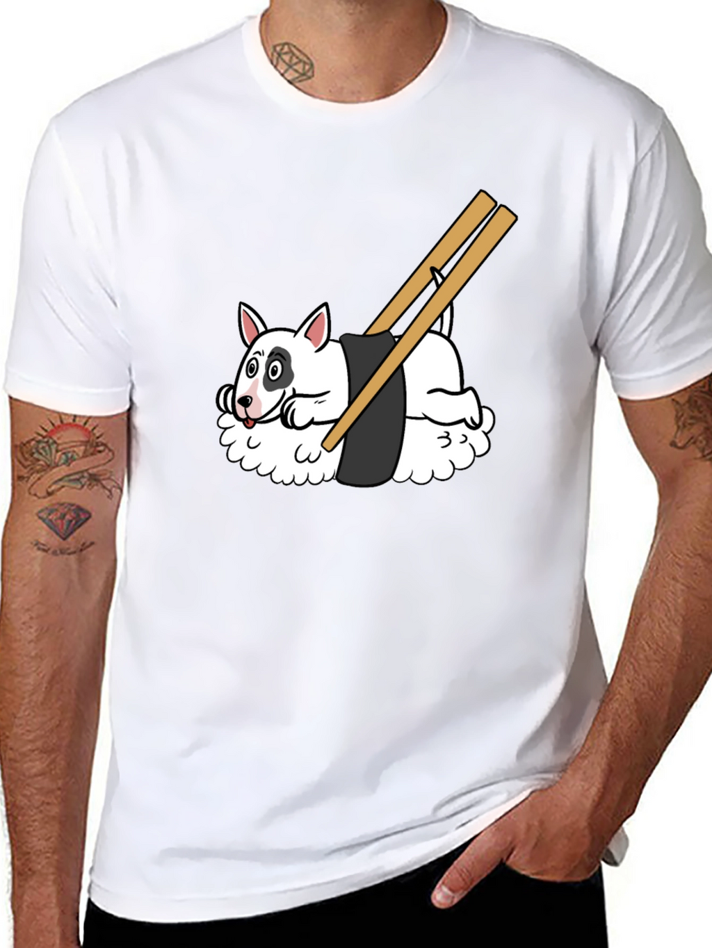 Sushi Dog Graphic Tee -  Unique Design