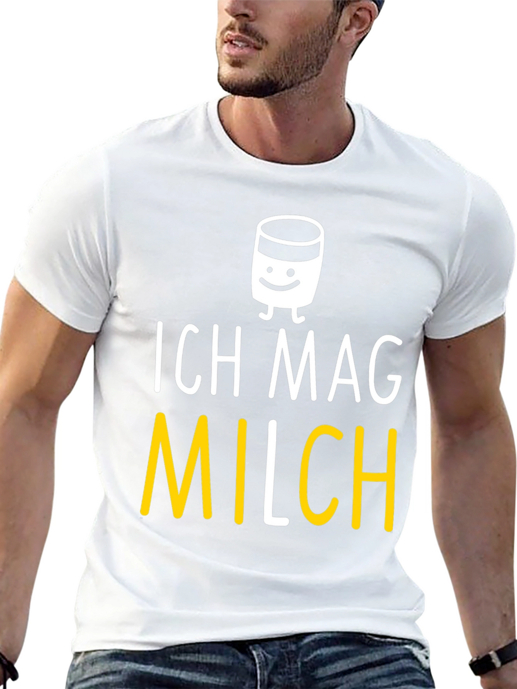 Ich Mag Milch T-Shirt - Funny Milk Lover Tee