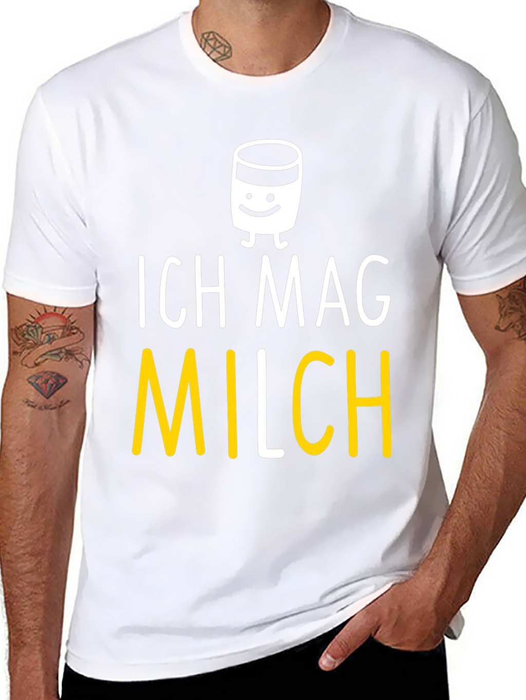 Ich Mag Milch T-Shirt - Funny Milk Lover Tee