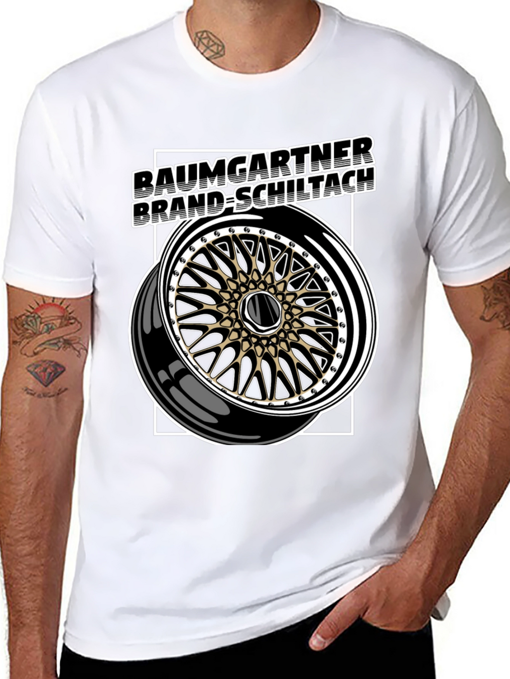 Baumgartner Brand-Schiltach Wheel Graphic Tee - Black