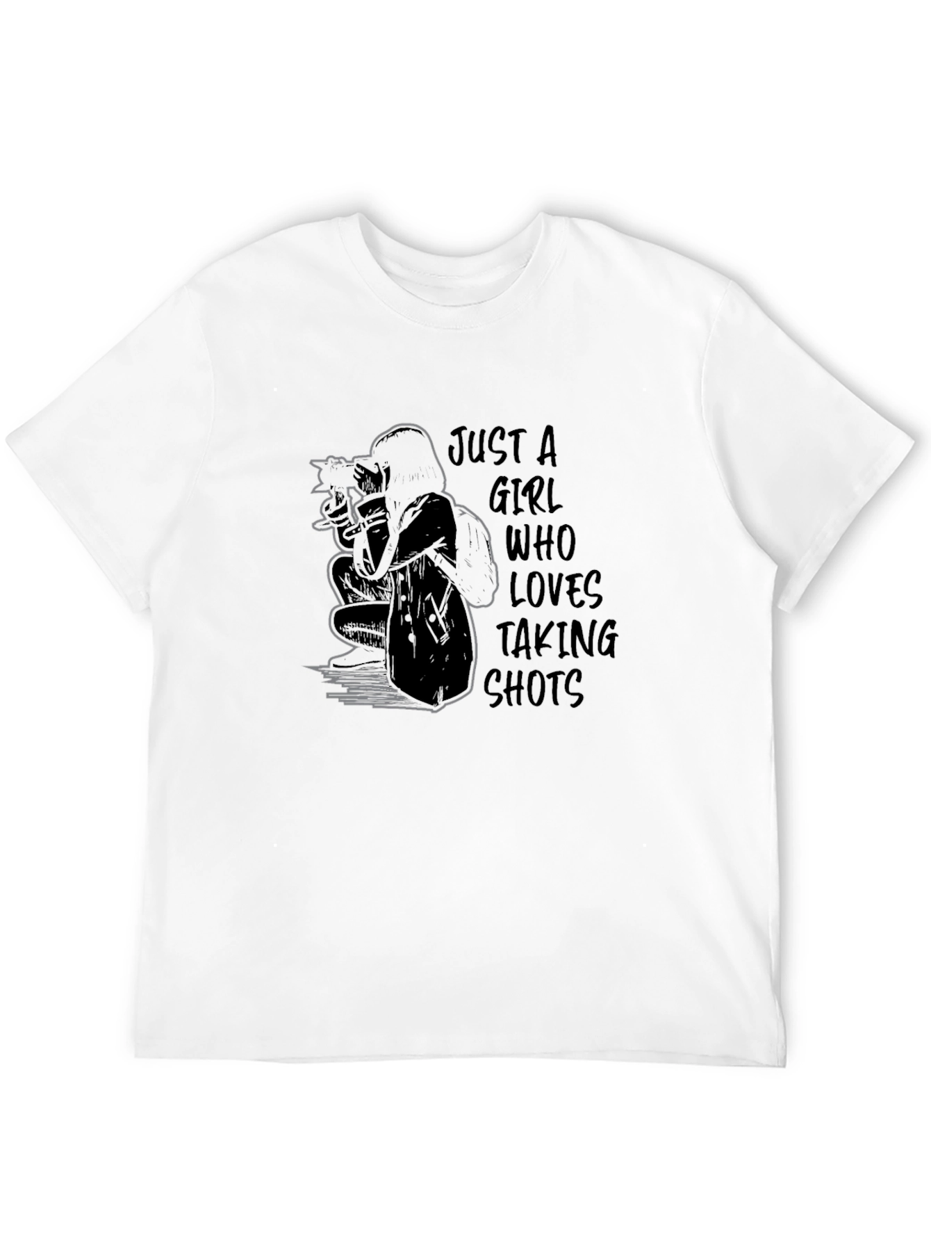Just a Girl Who Loves Taking Shots Graphic T-Shirt