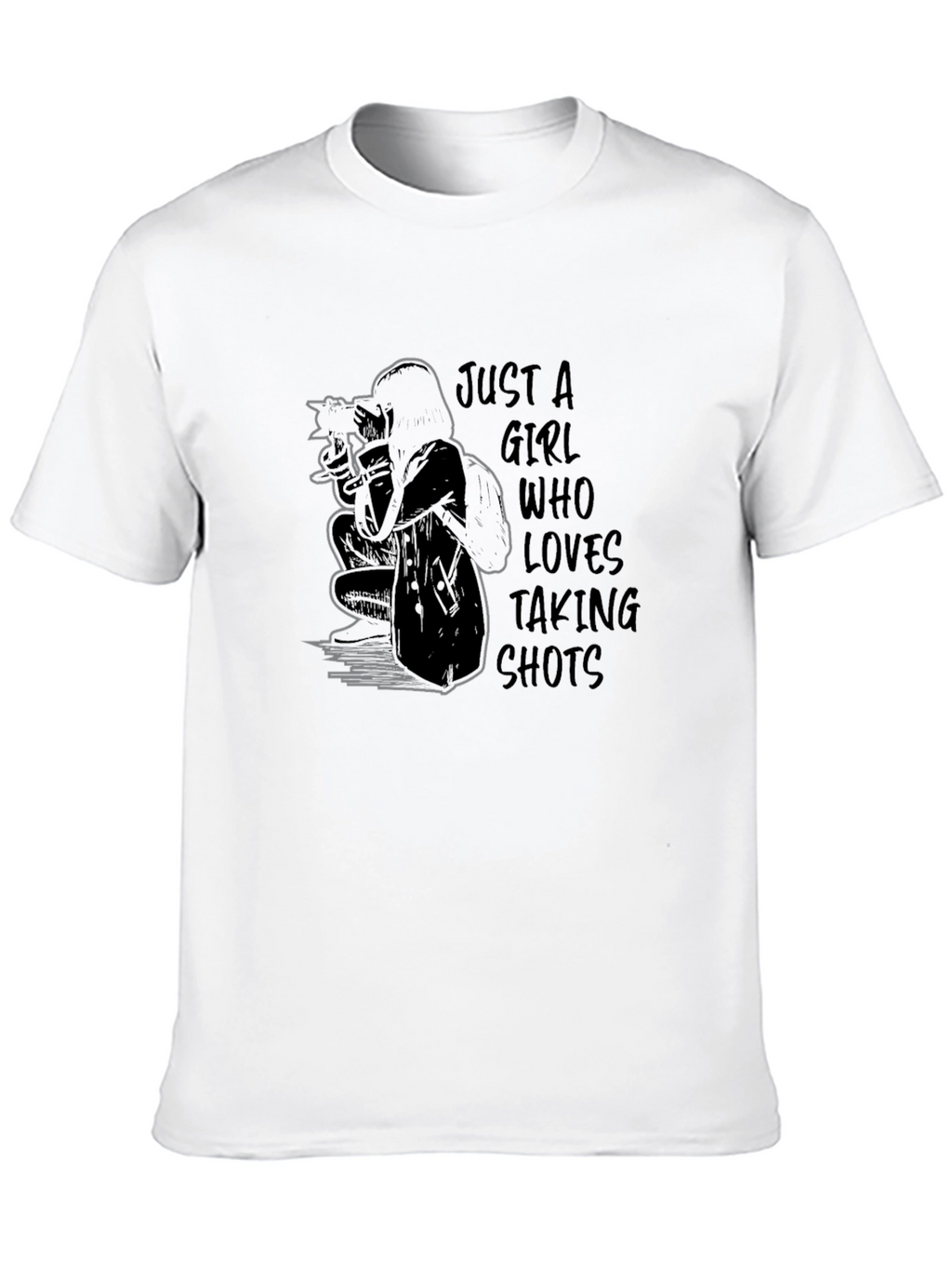 Just a Girl Who Loves Taking Shots Graphic T-Shirt