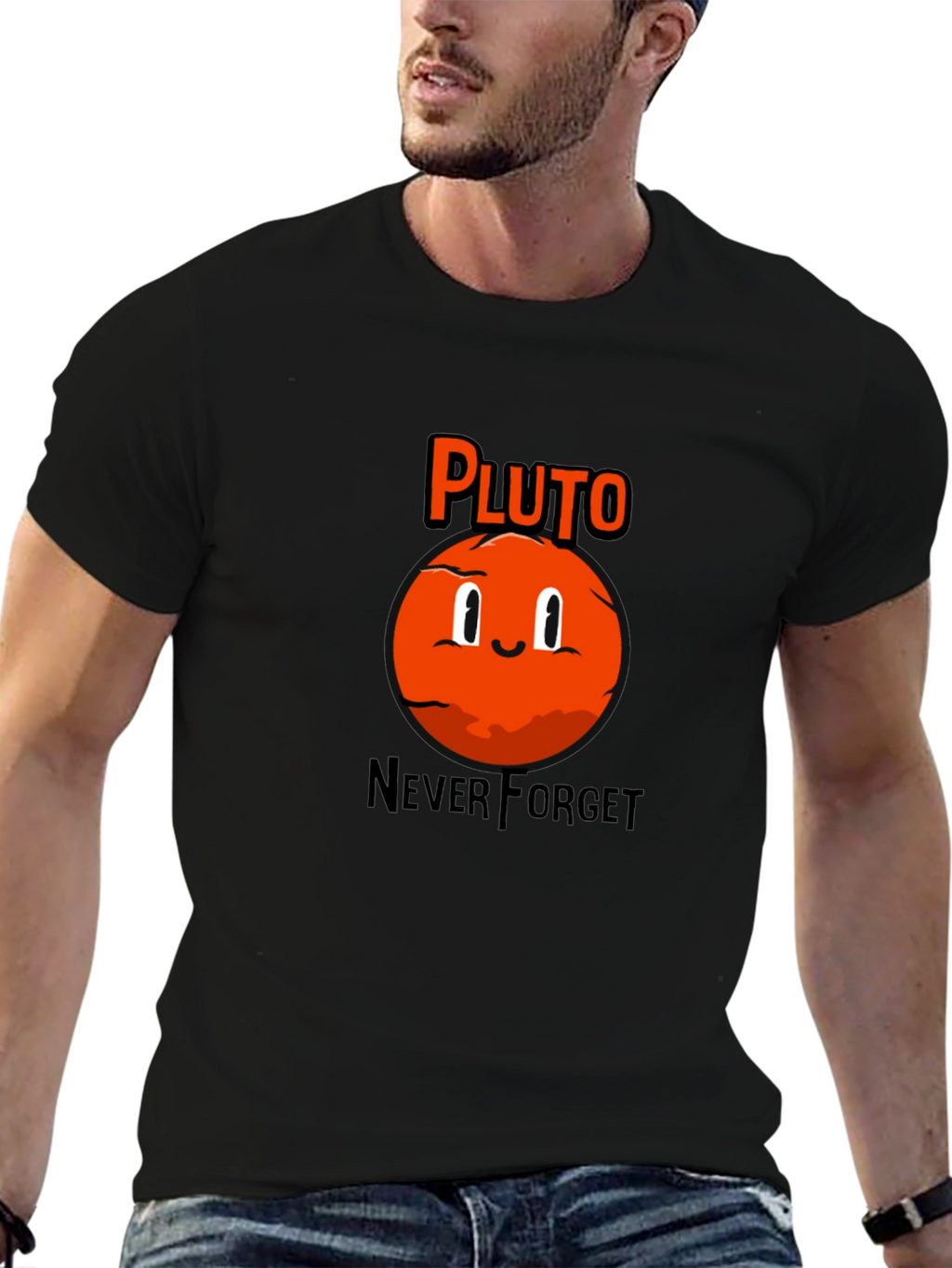 Pluto Never Forget Black T-Shirt