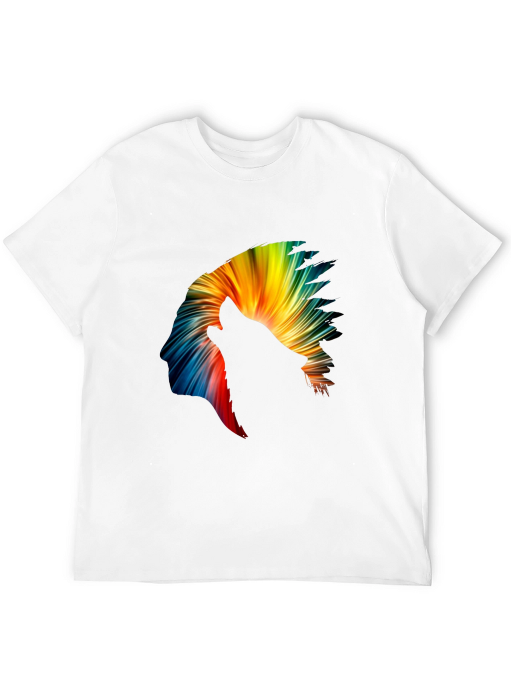 Wolf Headdress Graphic Black T-Shirt