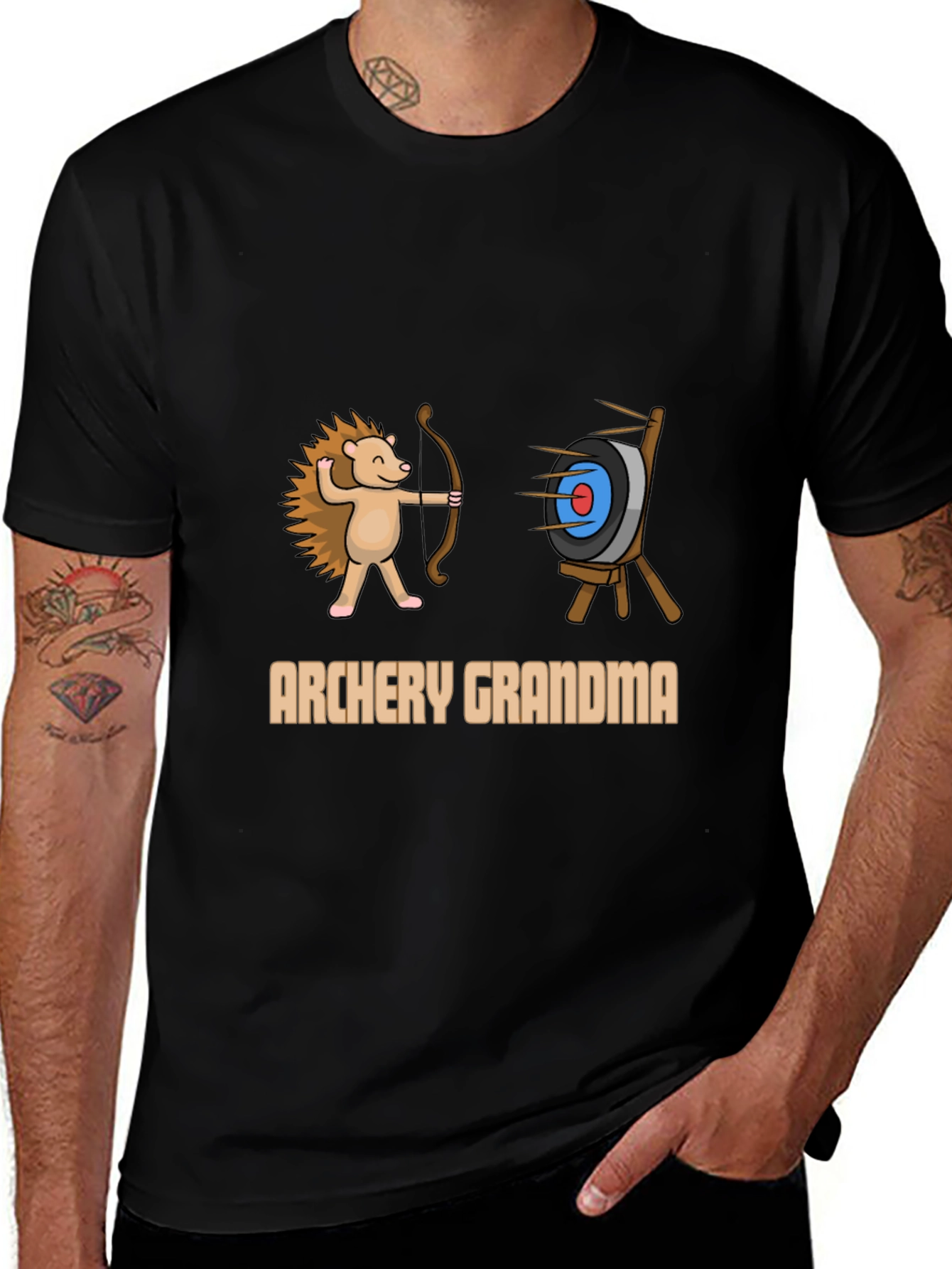 Archery Grandma T-Shirt: Hedgehog Archer Tee