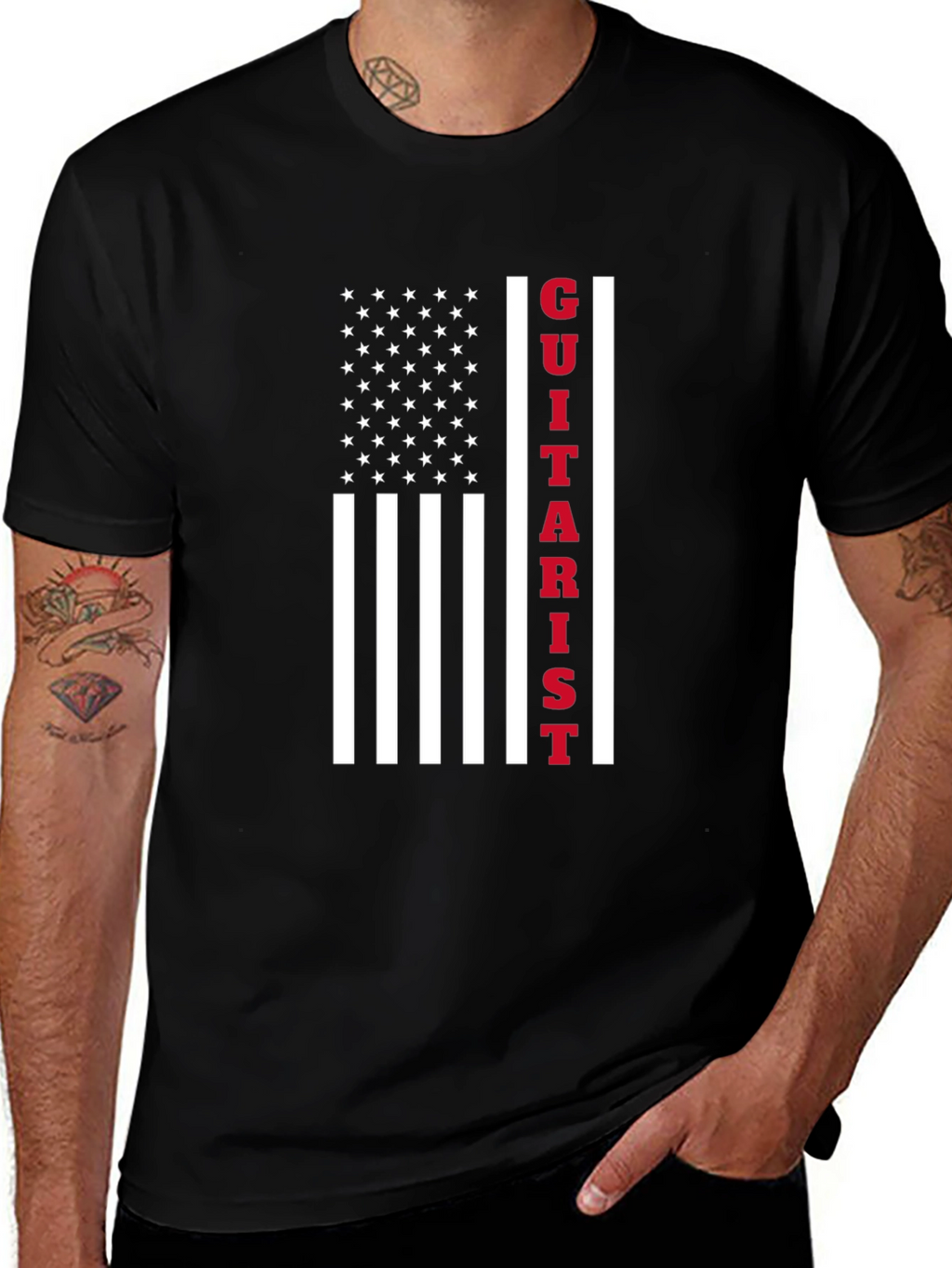 Guitarist American Flag T-Shirt