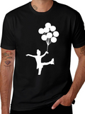 Figure Skater with Balloons Graphic T-Shirt