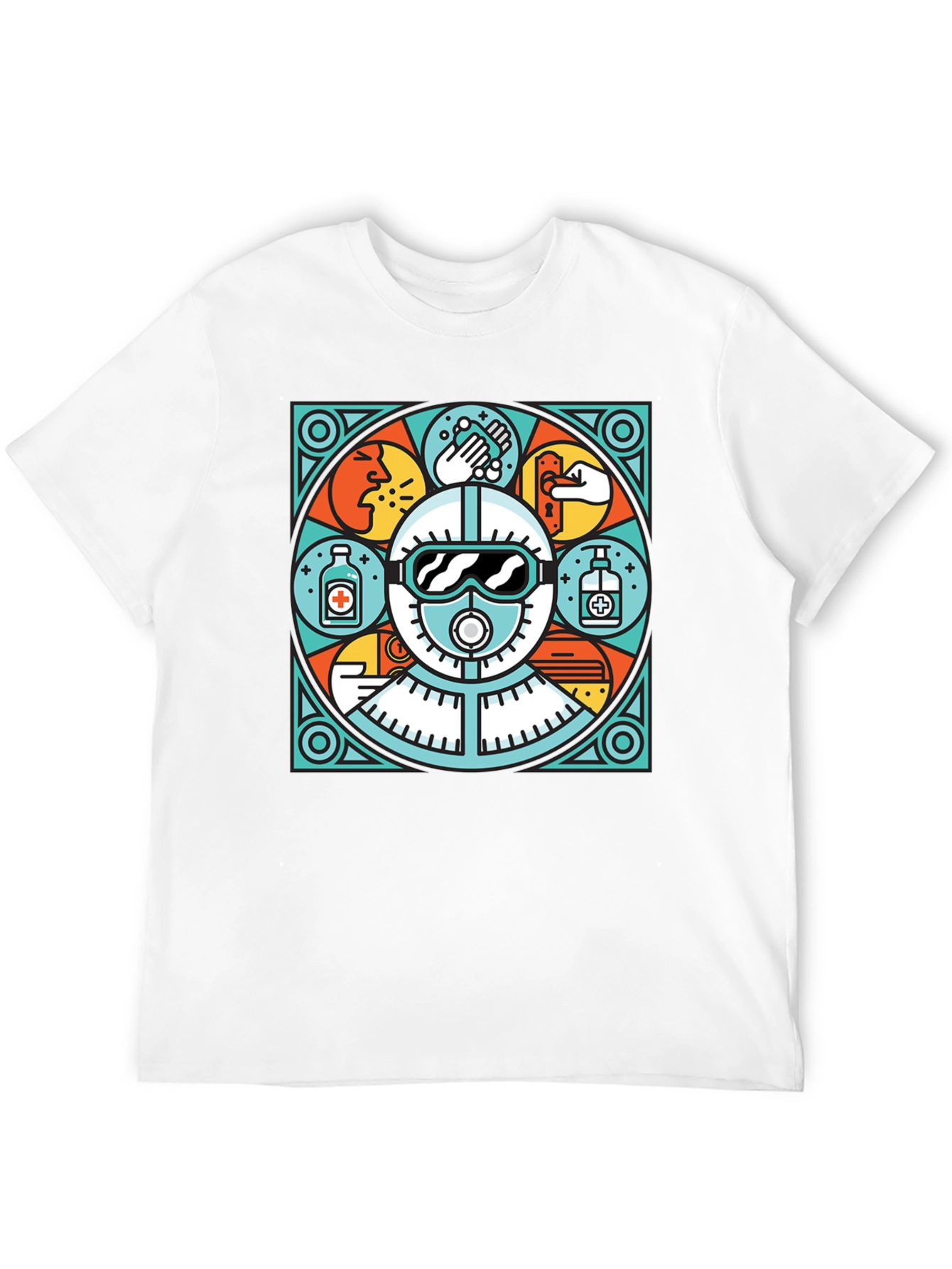Unique Black T-Shirt with Safety Graphic