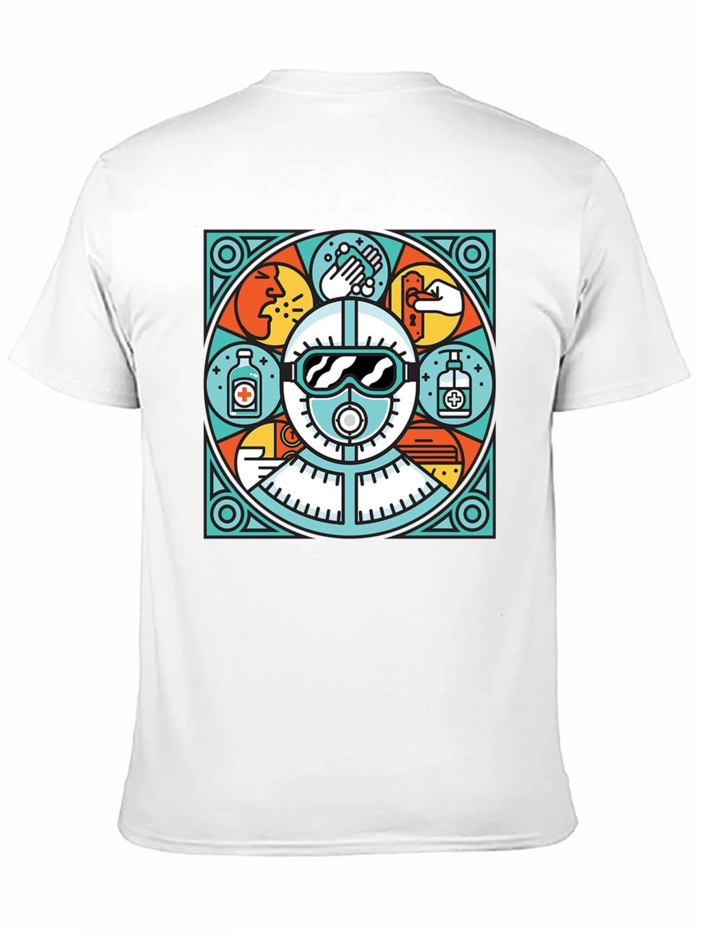 Unique Black T-Shirt with Safety Graphic