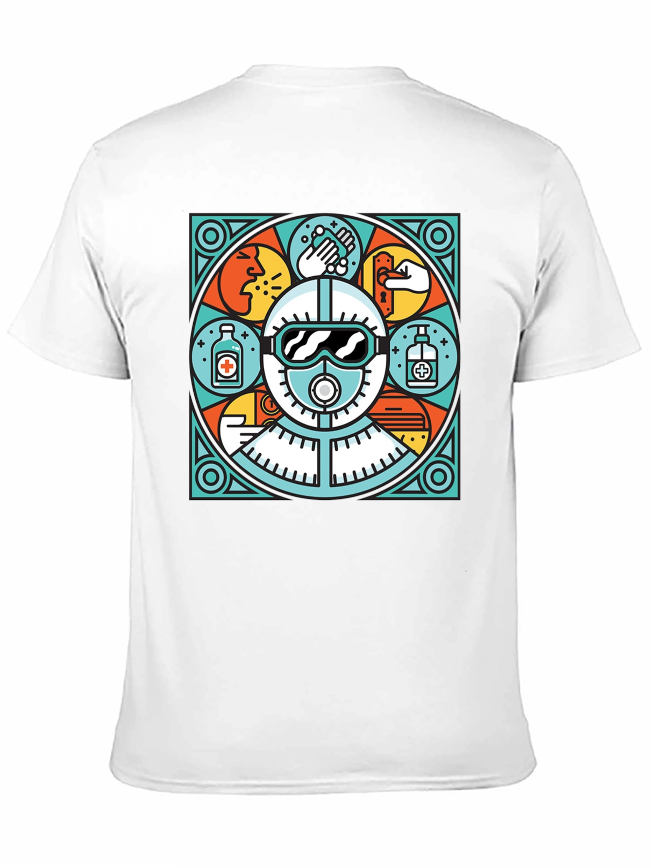 Unique Black T-Shirt with Safety Graphic