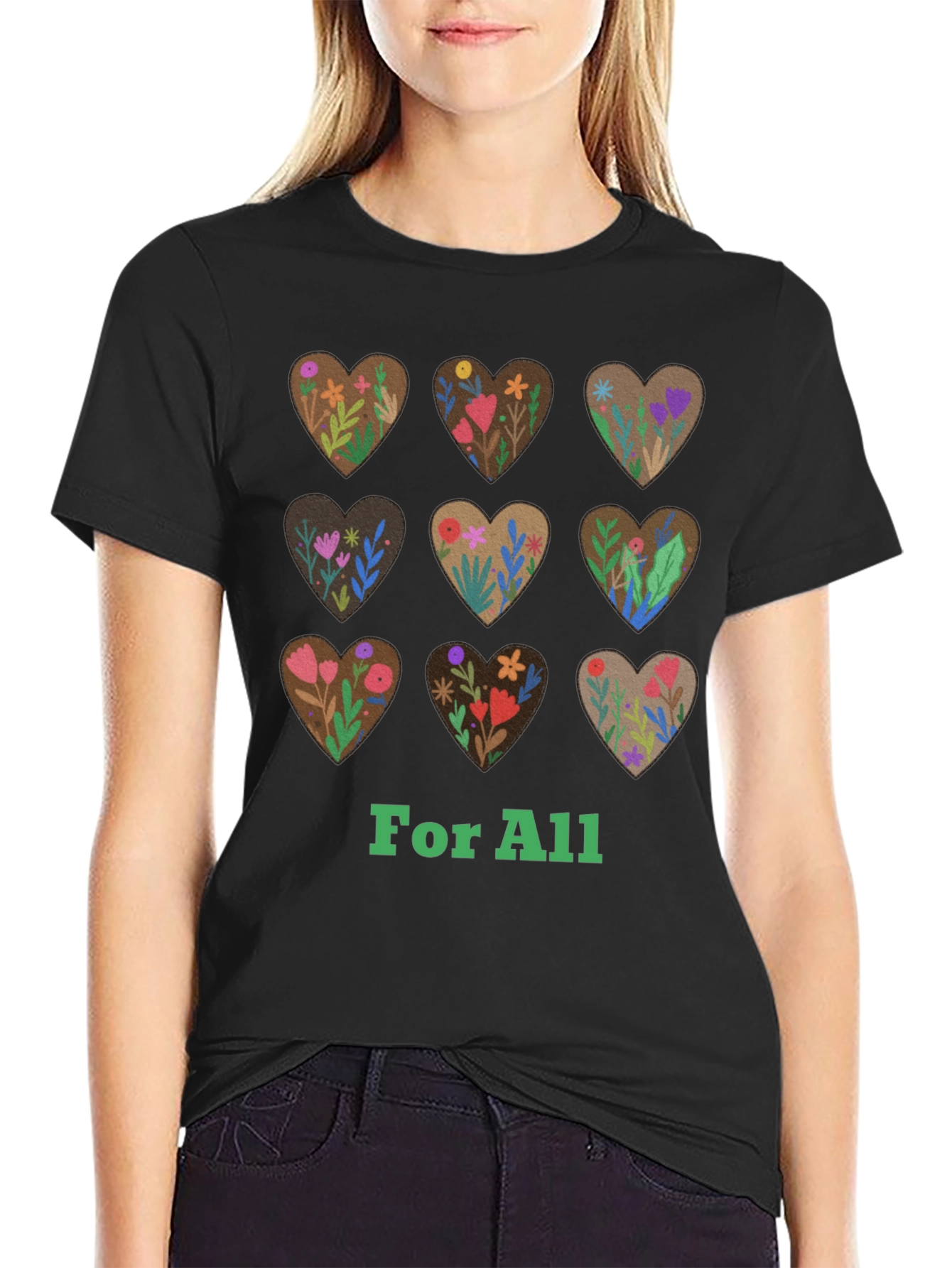 Floral Hearts For All Graphic Tee