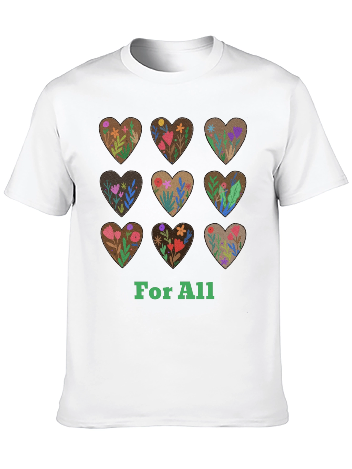 Floral Hearts For All Graphic Tee