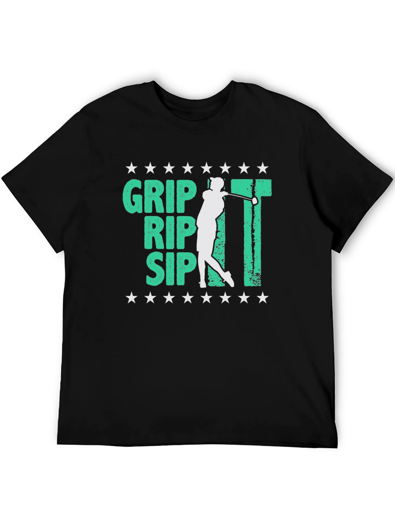 Grip Rip Sip It - Golf T-Shirt - Funny Design