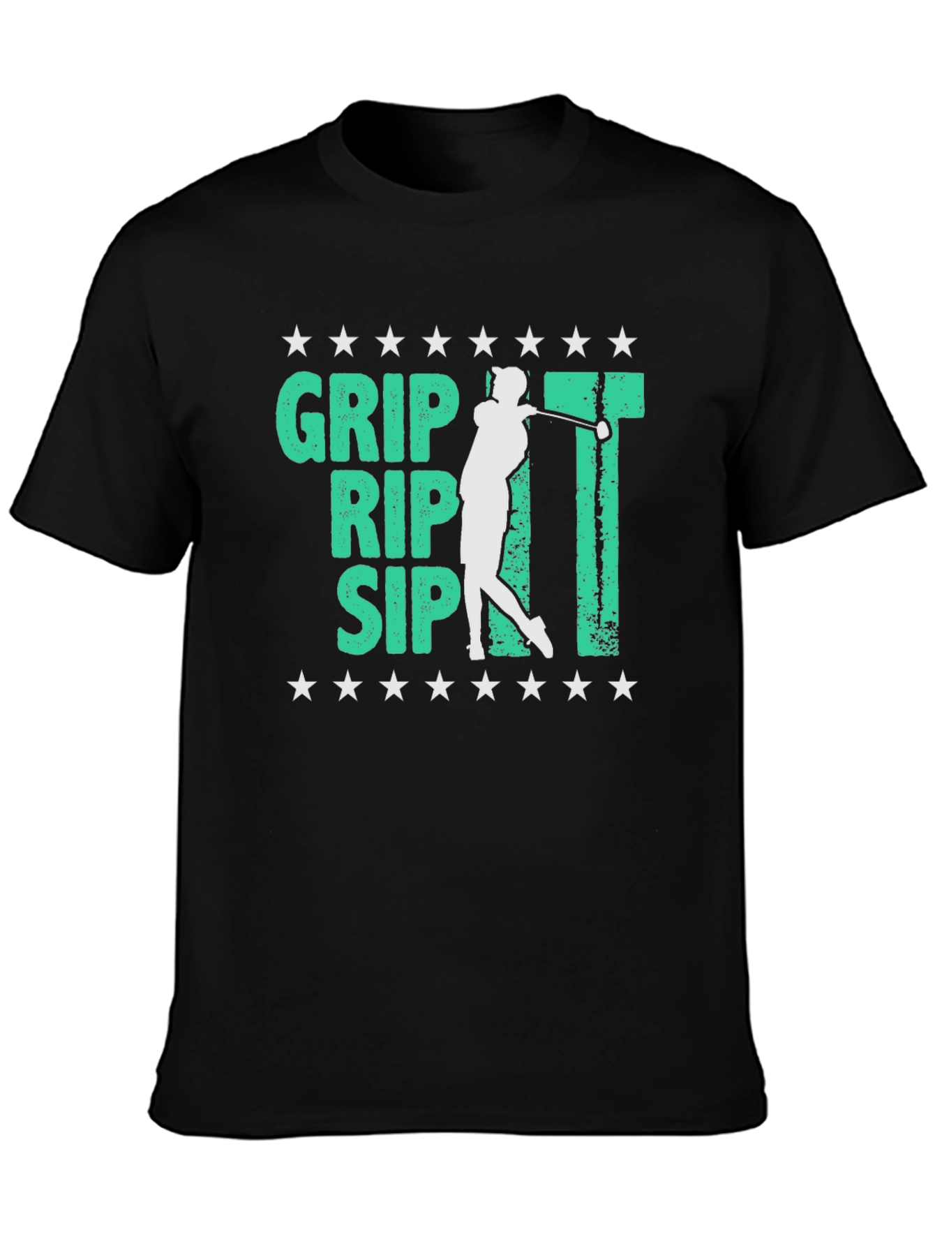 Grip Rip Sip It - Golf T-Shirt - Funny Design