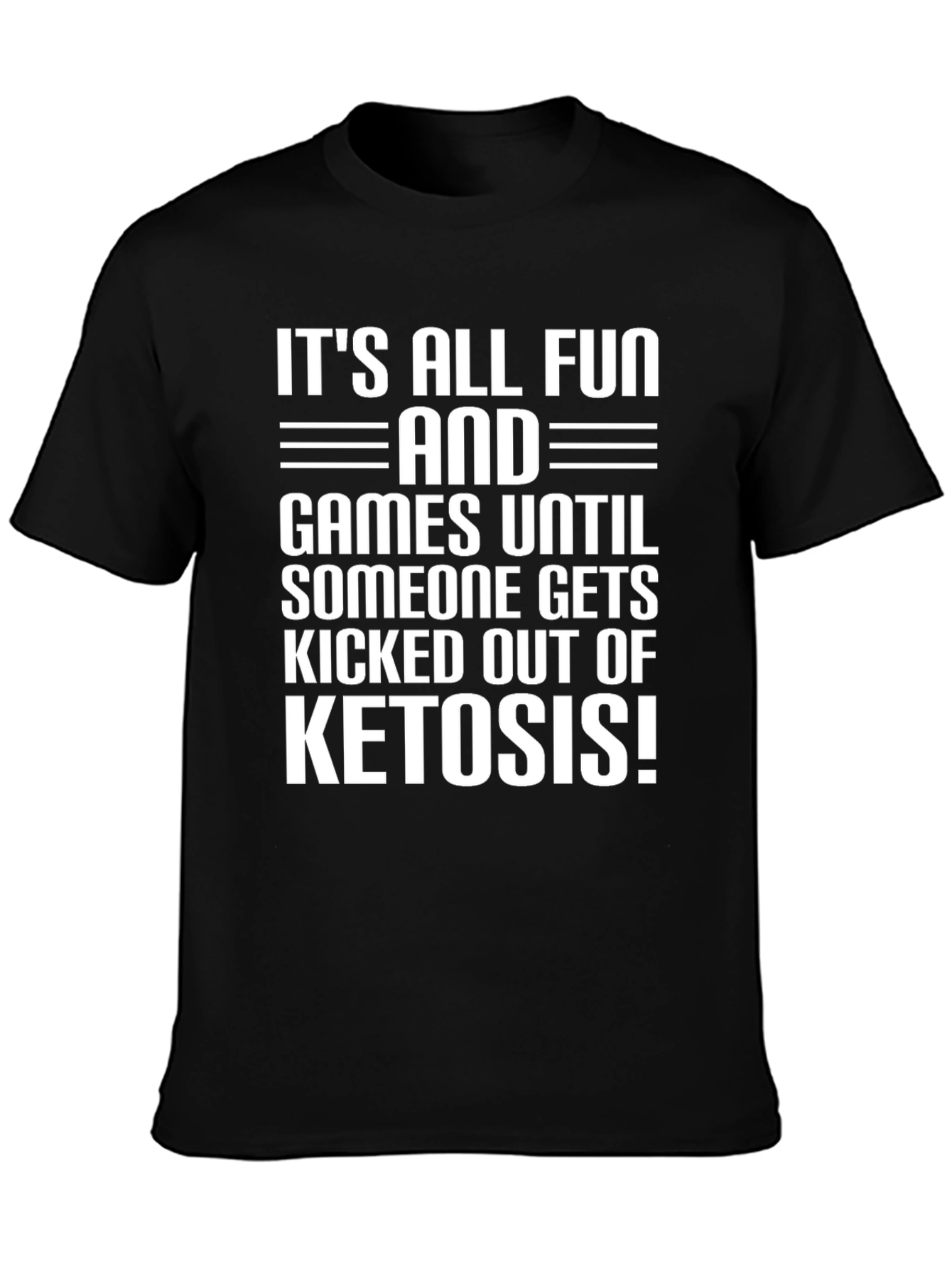 Funny Keto Diet Black Graphic T-Shirt