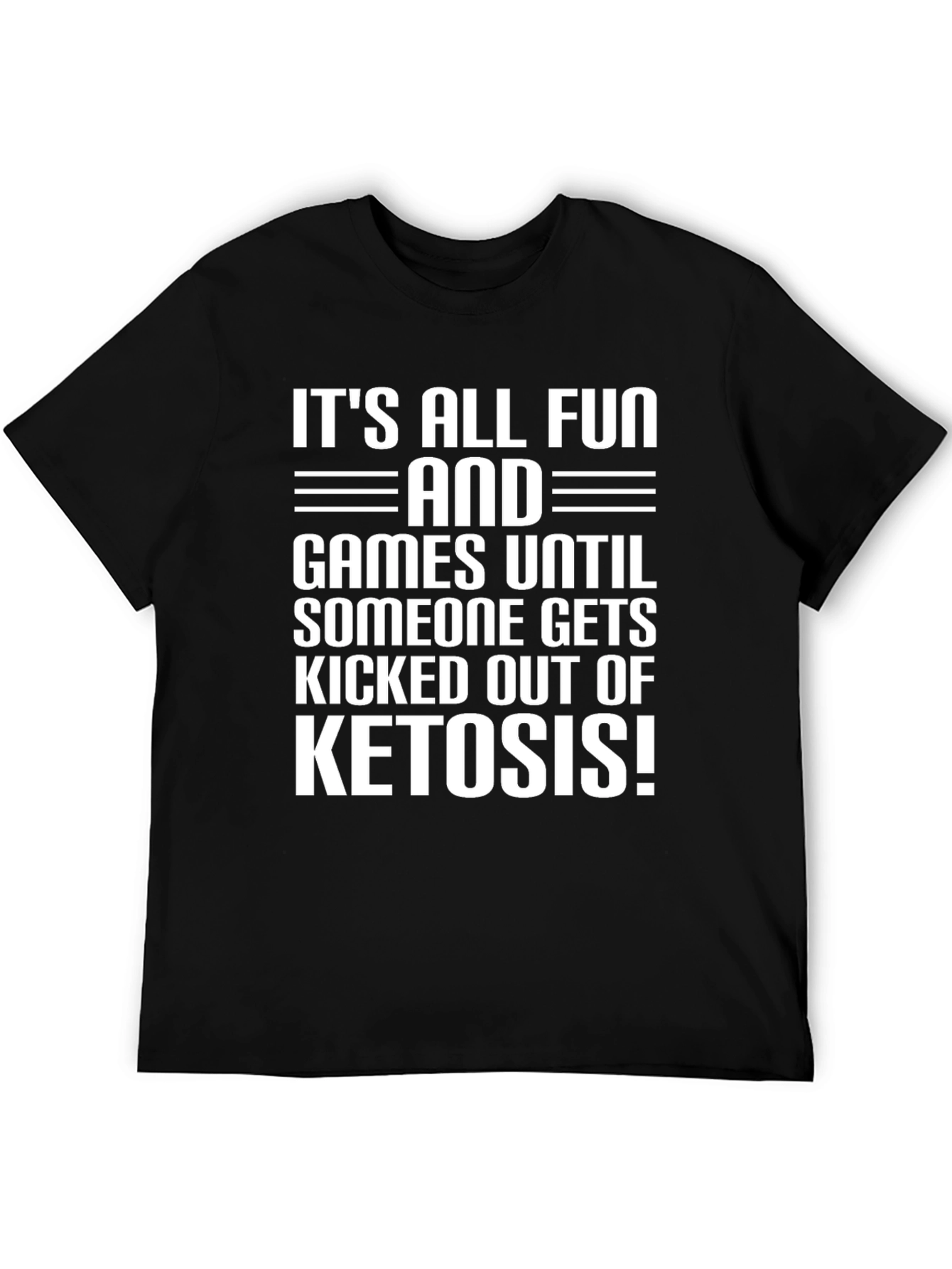 Funny Keto Diet Black Graphic T-Shirt