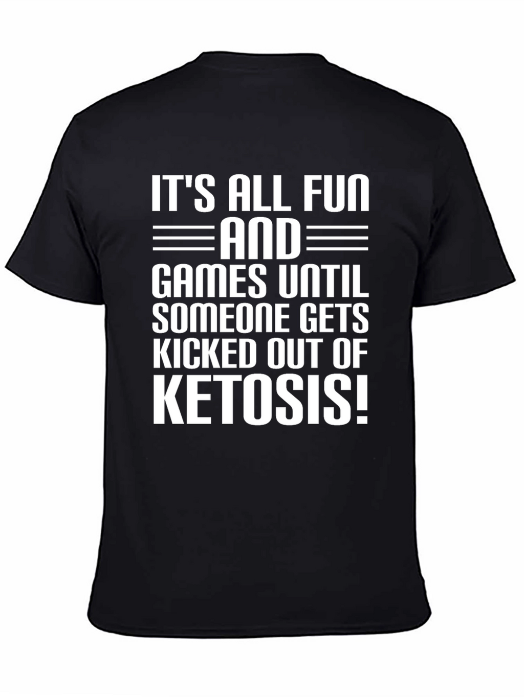 Funny Keto Diet Black Graphic T-Shirt