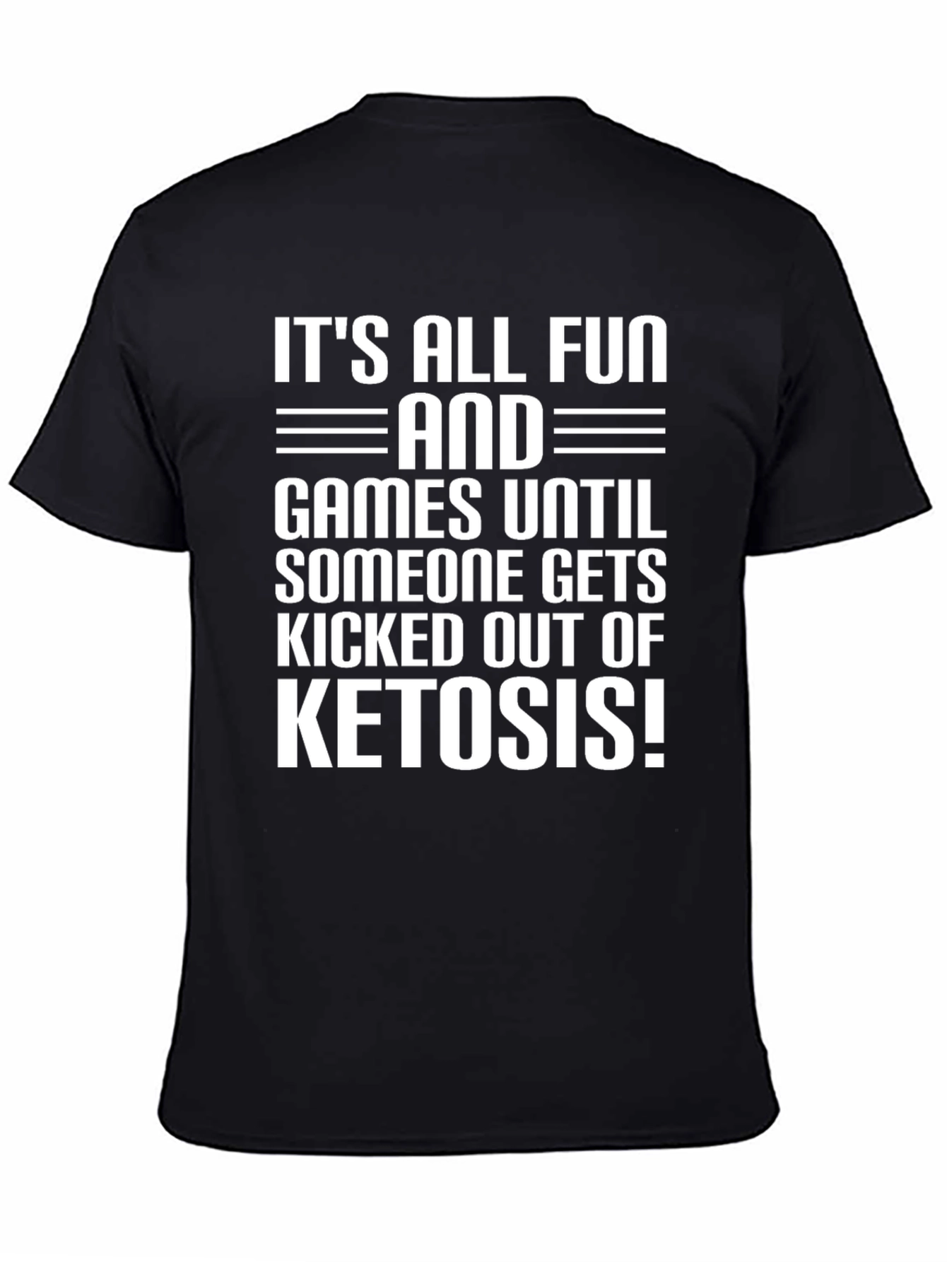 Funny Keto Diet Black Graphic T-Shirt