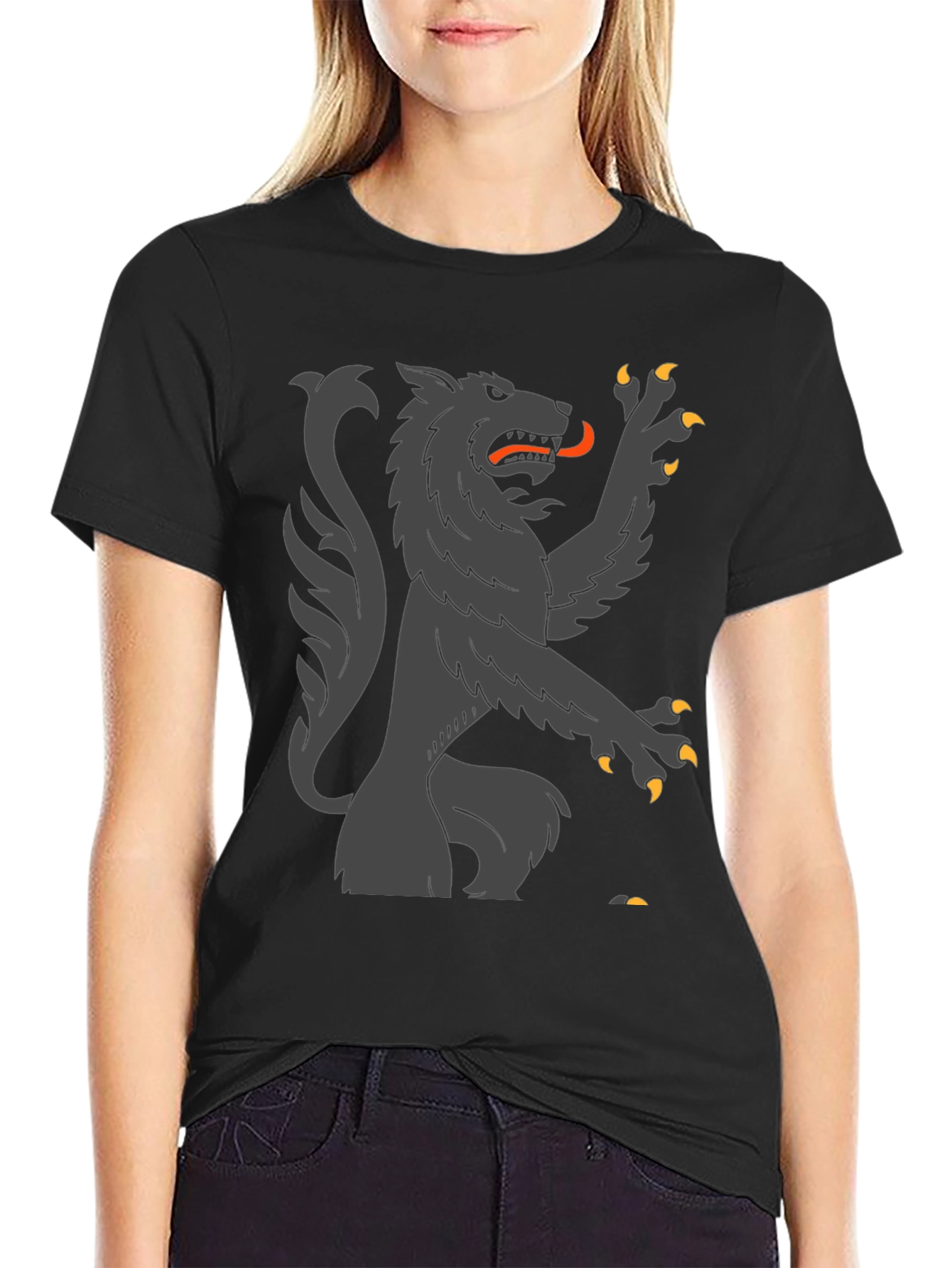 Wolf Rampant T-Shirt - Black
