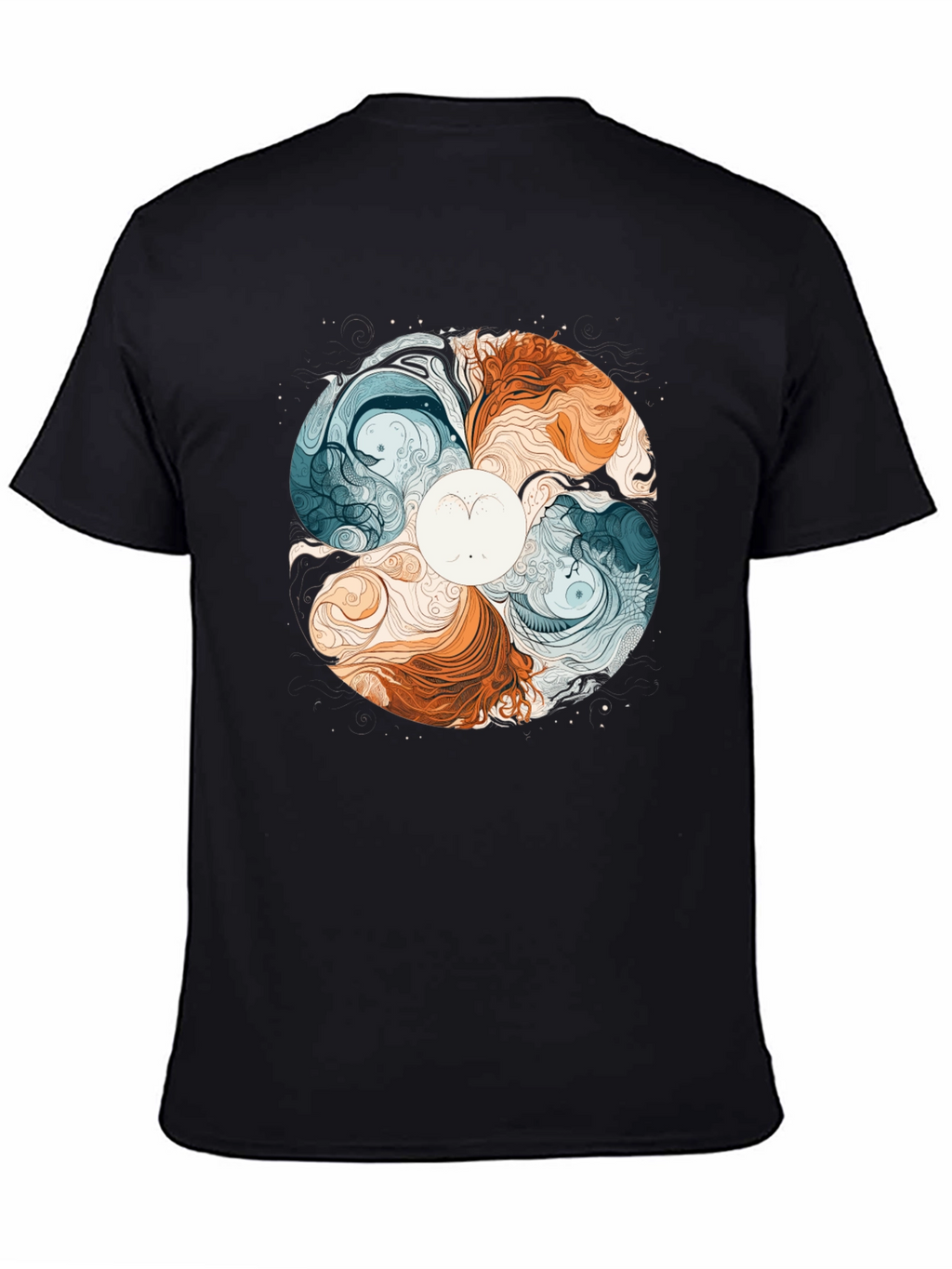 Yin Yang Style Graphic Tee - Balance & Harmony