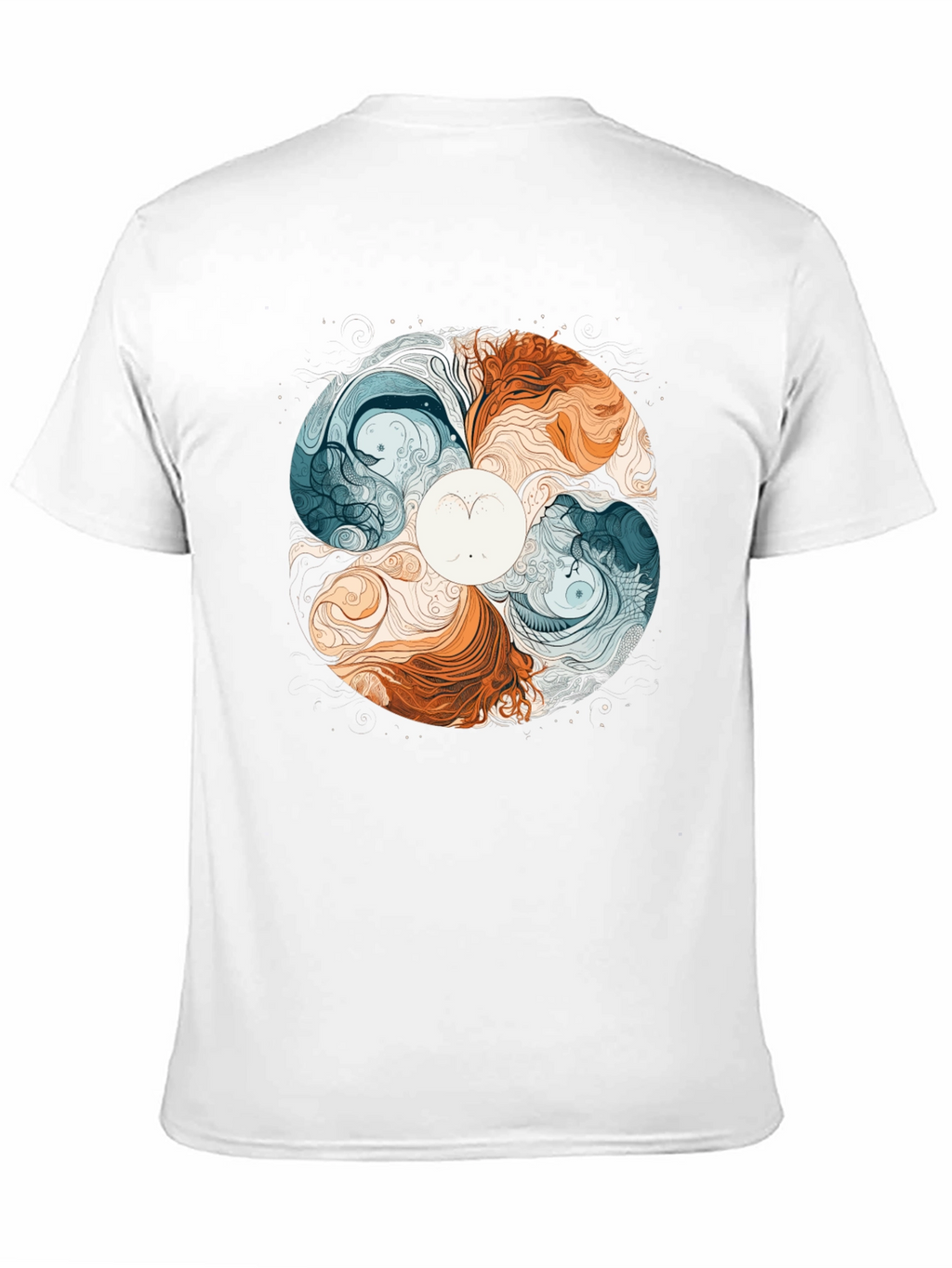 Yin Yang Style Graphic Tee - Balance & Harmony
