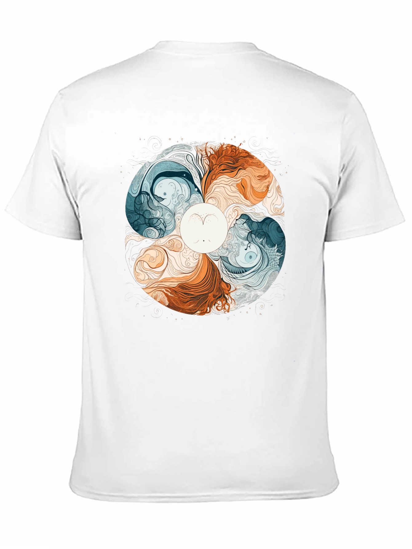 Yin Yang Style Graphic Tee - Balance & Harmony