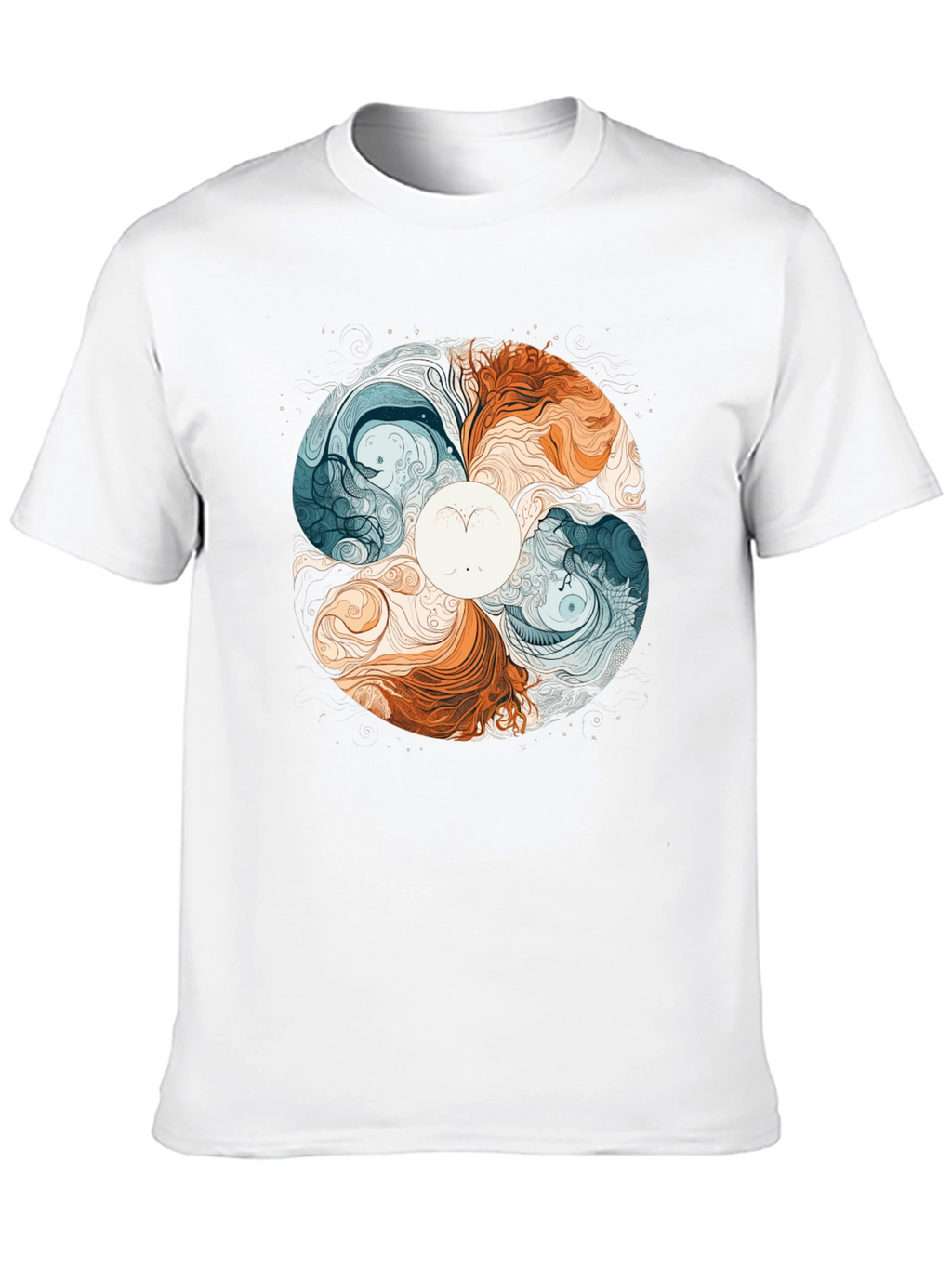 Yin Yang Style Graphic Tee - Balance & Harmony