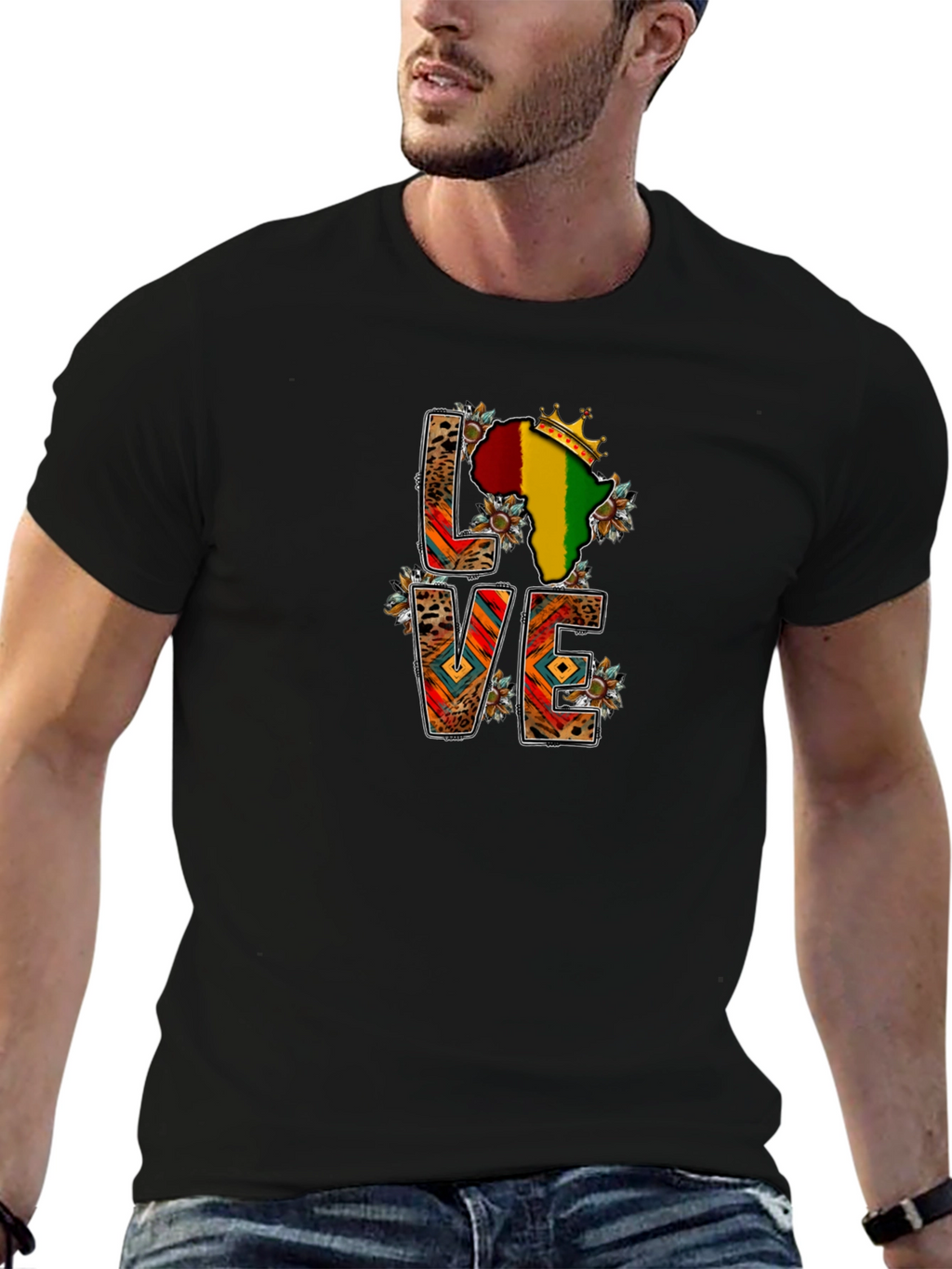 LOVE Africa T-Shirt - Black Pride