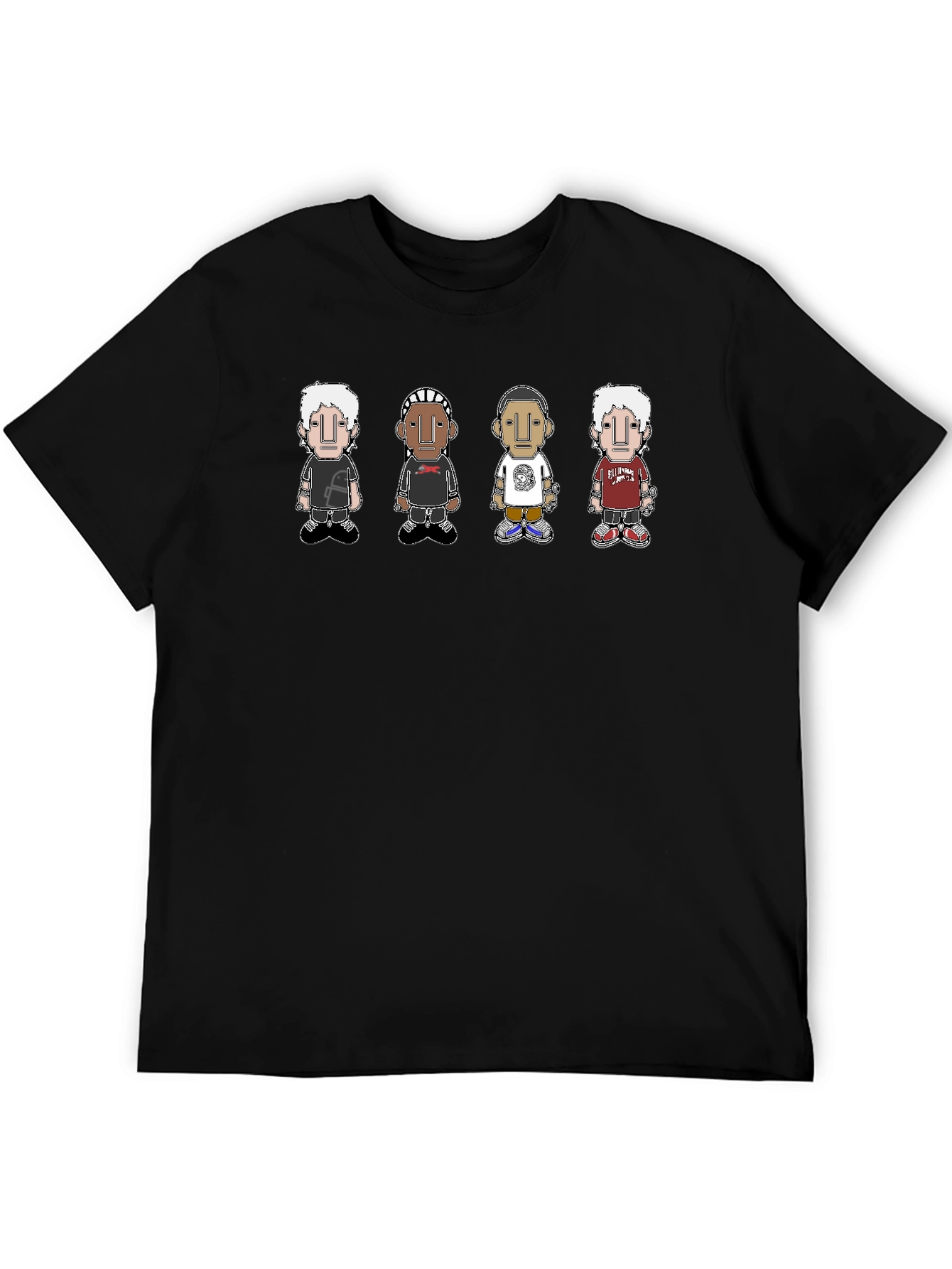 Cartoon Character Tee - Black