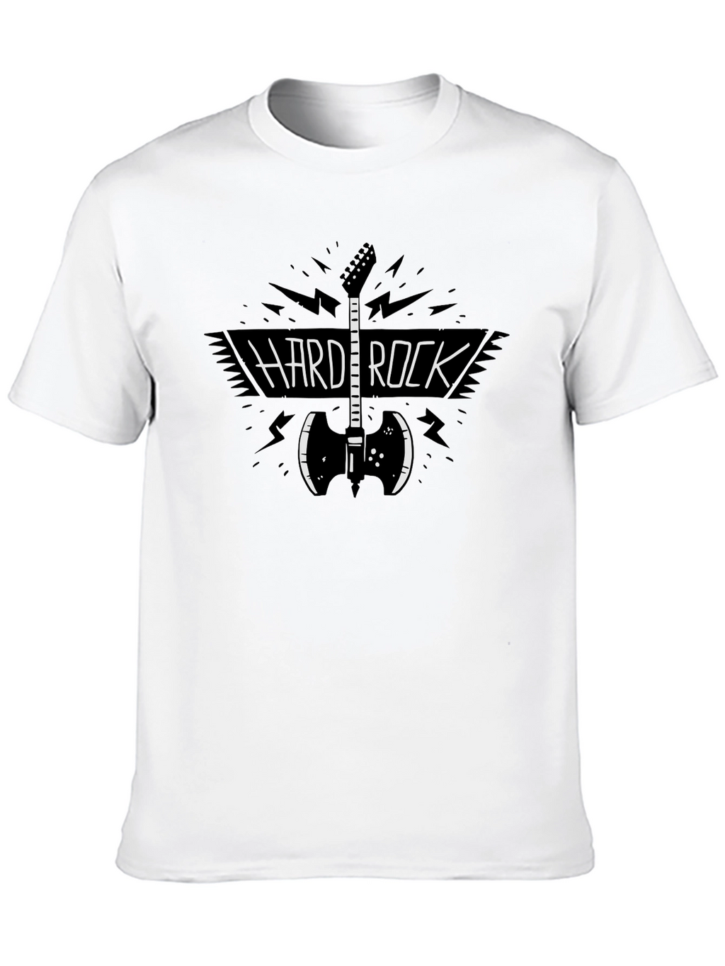 Hard Rock Guitar Graphic Black T-Shirt