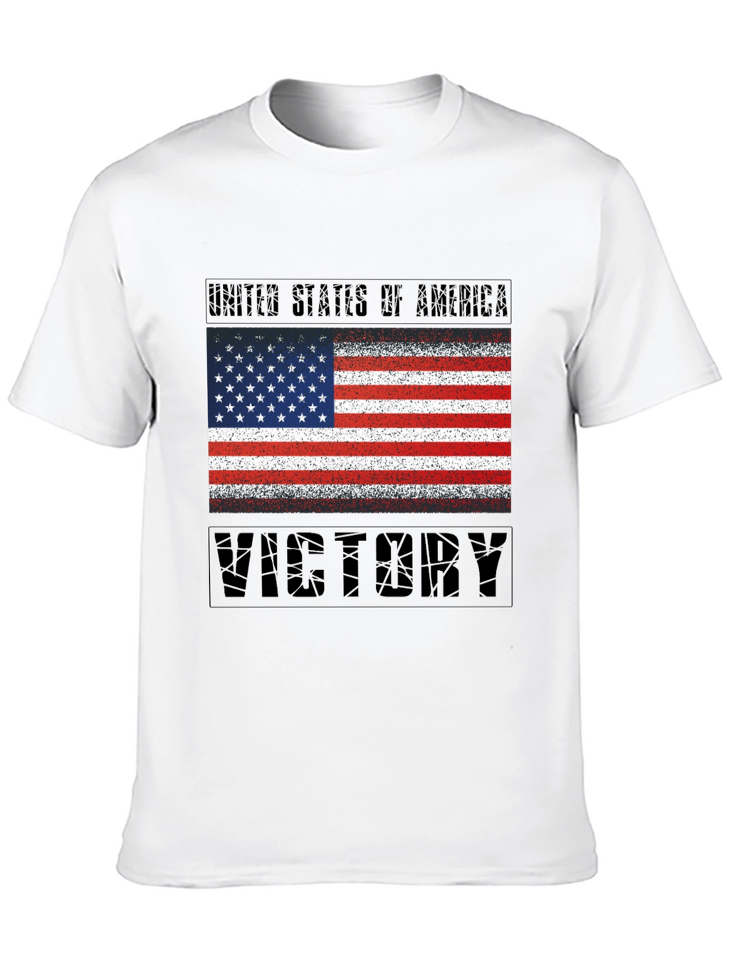 USA Flag Victory T-Shirt - Patriotic Graphic Tee