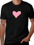 Heart Arrow Graphic Tee - Mens Black T-Shirt
