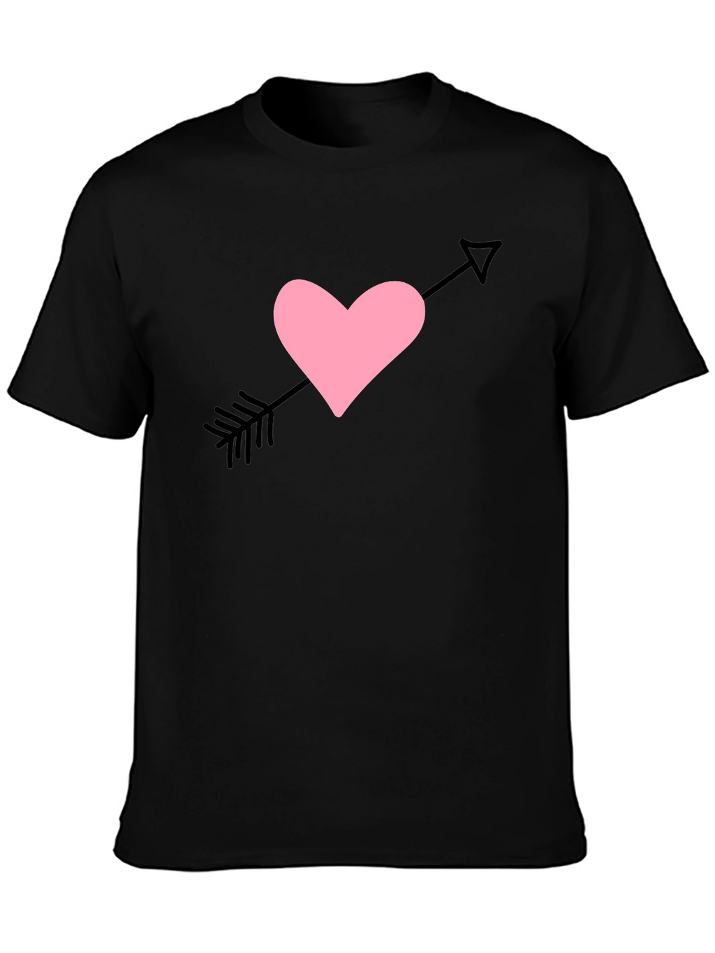 Heart Arrow Graphic Tee - Mens Black T-Shirt