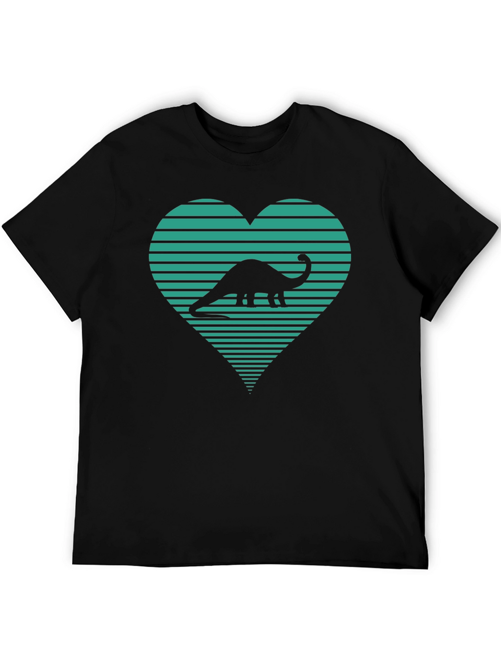 Dinosaur Heart Graphic Tee - Black